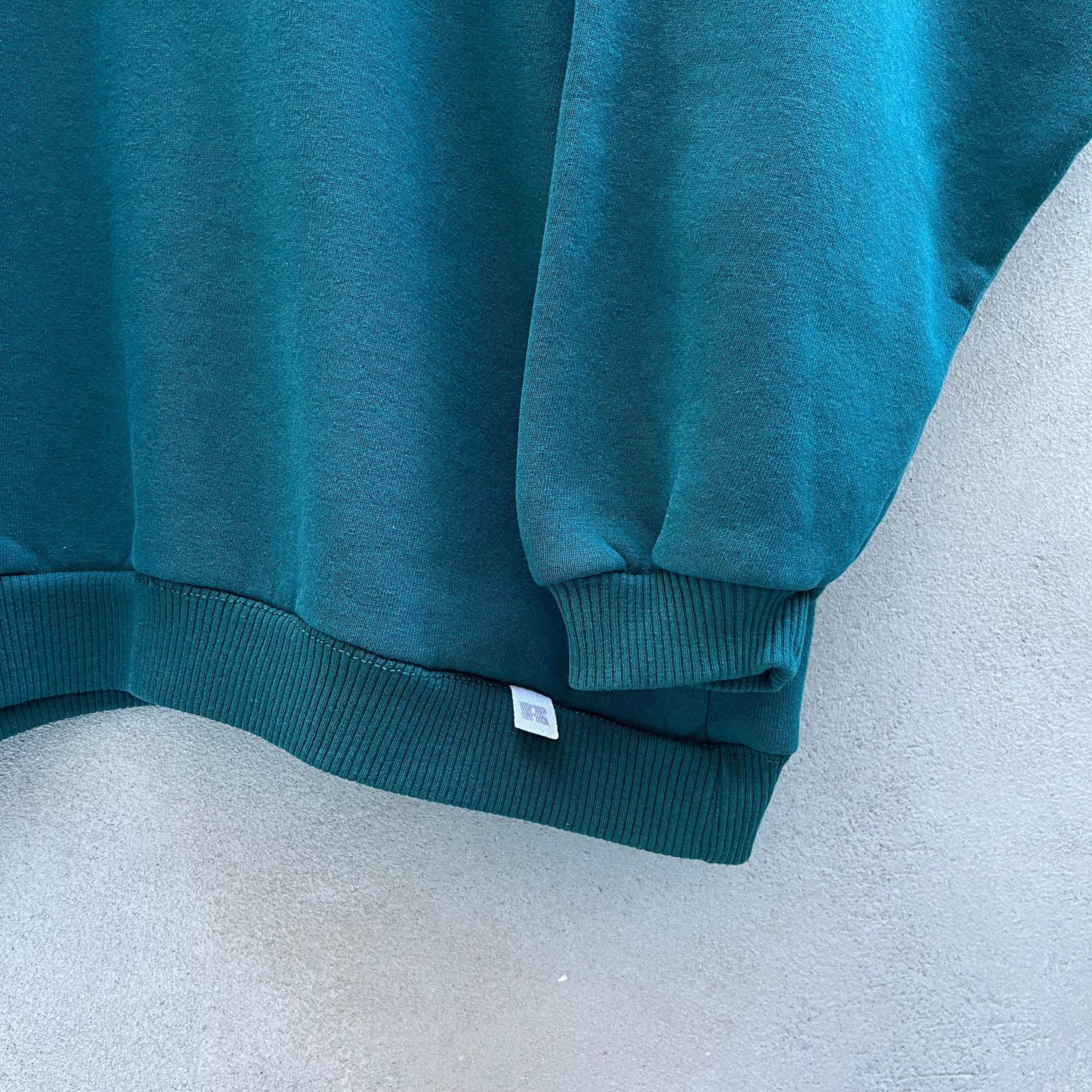 Russell Athletic × Vintage 90's Vintage Russell Athletic Green Crewneck Sweatshirt Size US L / EU 52-54 / 3 - 2 Thumbnail