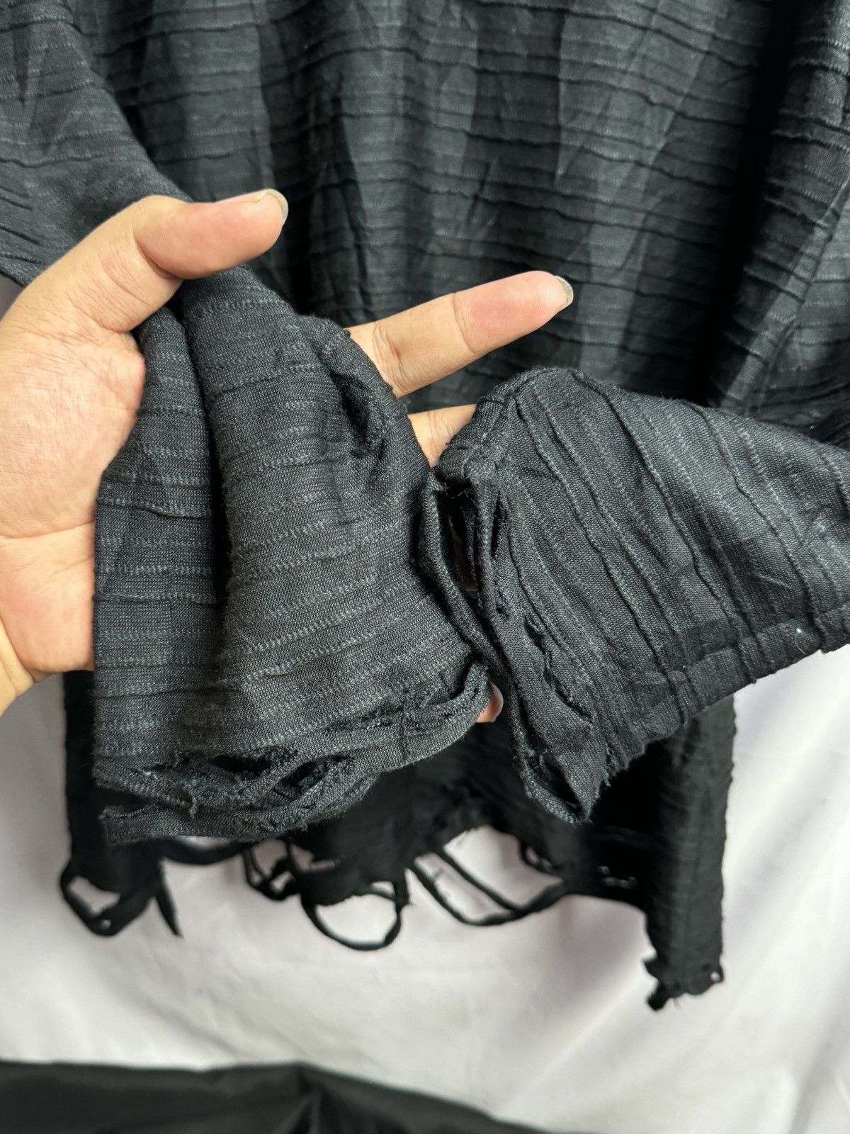 If Six Was Nine × Japanese Brand × Le Grande Bleu (L.G.B.) Delvate Distressed Japanese Style Stripe Long Sleeve Size US L / EU 52-54 / 3 - 4 Thumbnail