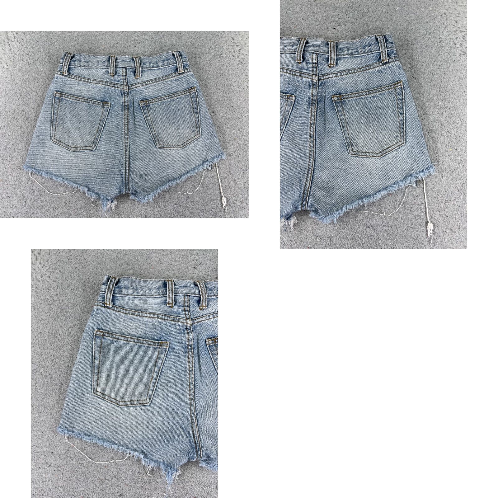 Denime VINTAGE J Galt Shorts Womens Small Blue Denim Cutoff Low Rise Cotton Distressed 22x3 Size 28" / US 6 / IT 42 - 9 Thumbnail