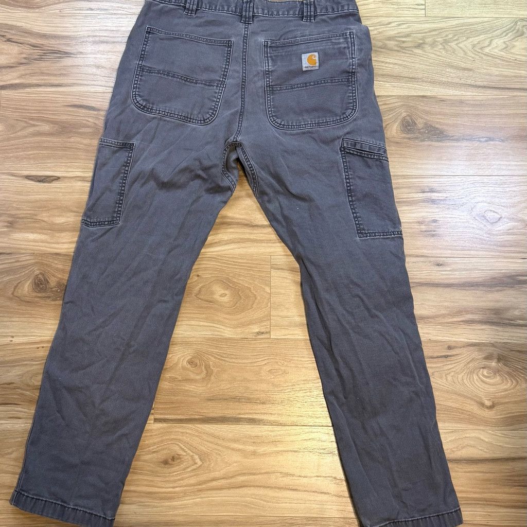Carhartt Carhartt Men’s 33x32 Gray Double Knee Work Pants Size US 33 - 2 Thumbnail