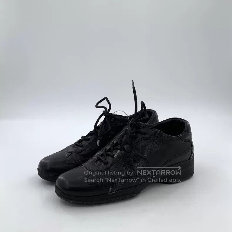 Prada Prada Black Lace-up Casual Flat Sneakers Size US 4 / IT 34 - 1 Thumbnail