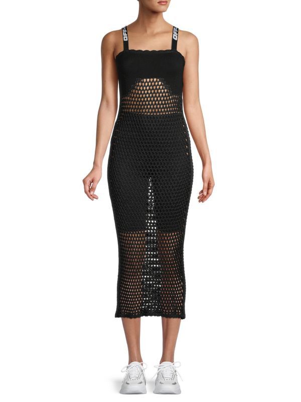 Off-White o1y1125 Midi Dress in Black Size XS / US 0-2 / IT 36-38 - 1 Thumbnail