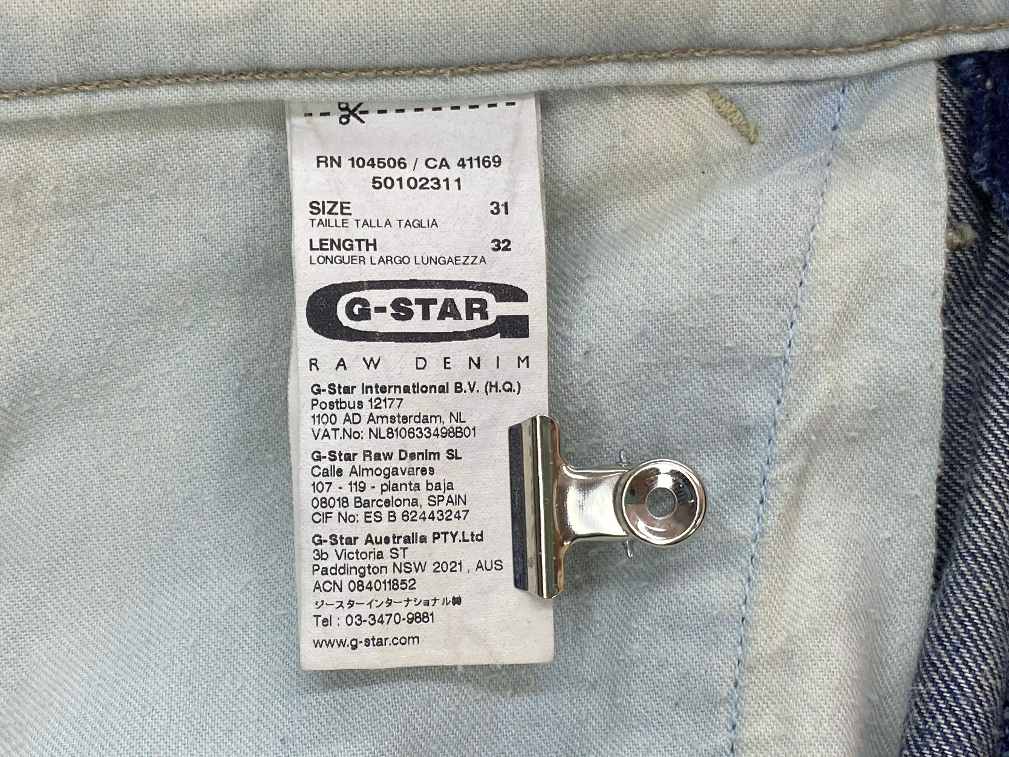 G-Star GStar Jeans Double Knee Distressed Jeans Pants Size US 31 - 15 Thumbnail