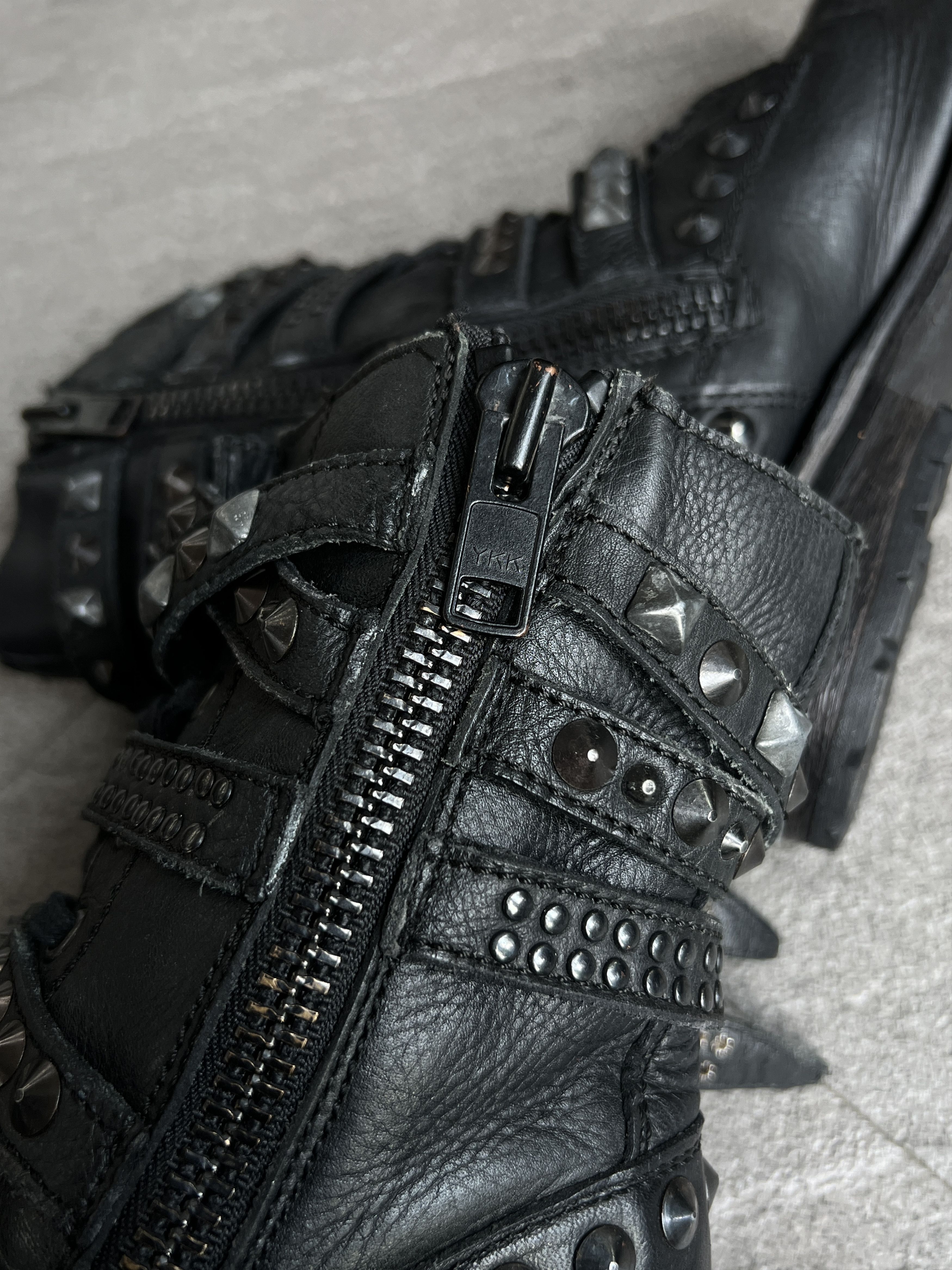 ASH ASH Punk Studded Biker Combat Boots EU40 Size US 10 / IT 40 - 6 Thumbnail