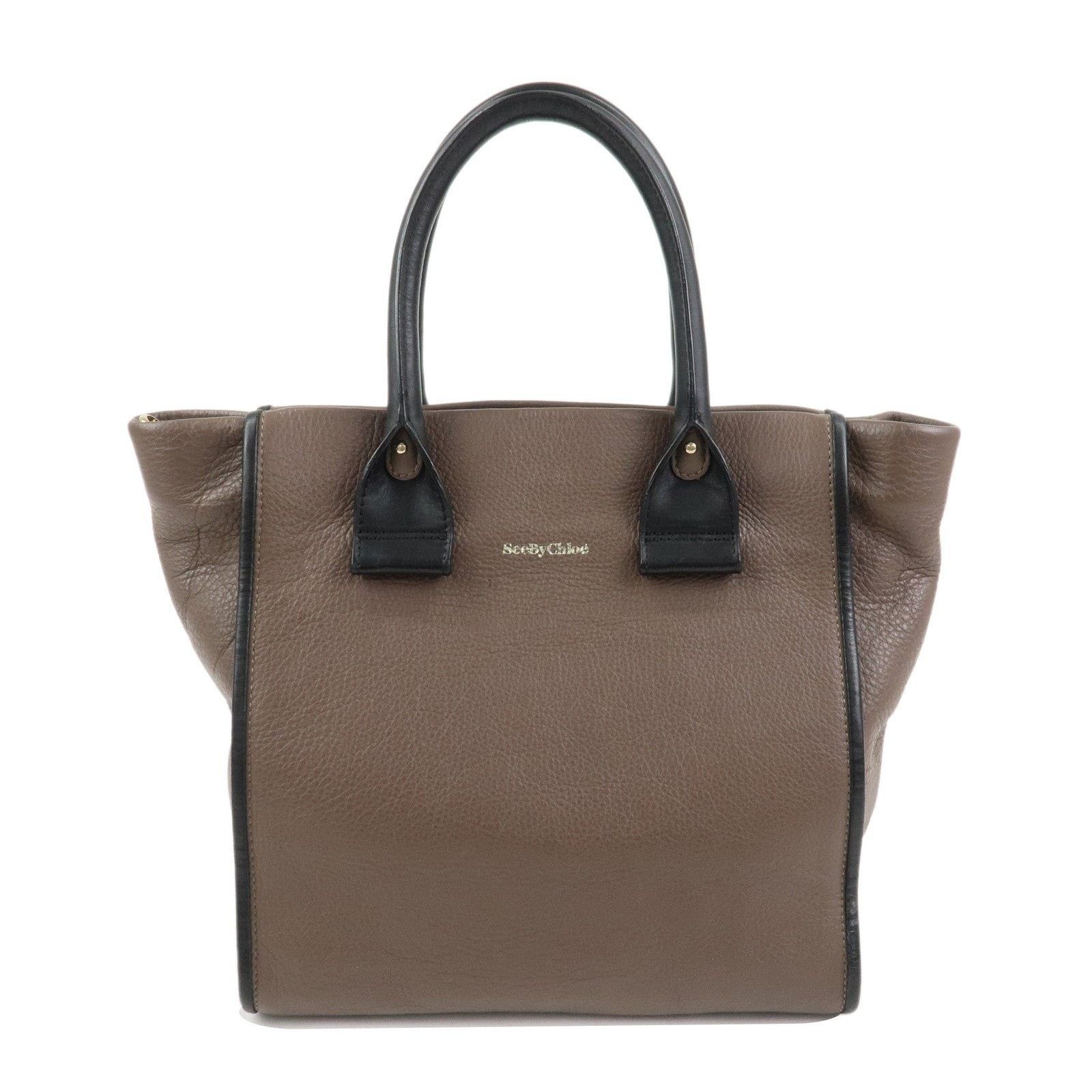 Chloe Chloe See by Chloe Calfskin Tote Brown Size ONE SIZE - 1 Thumbnail