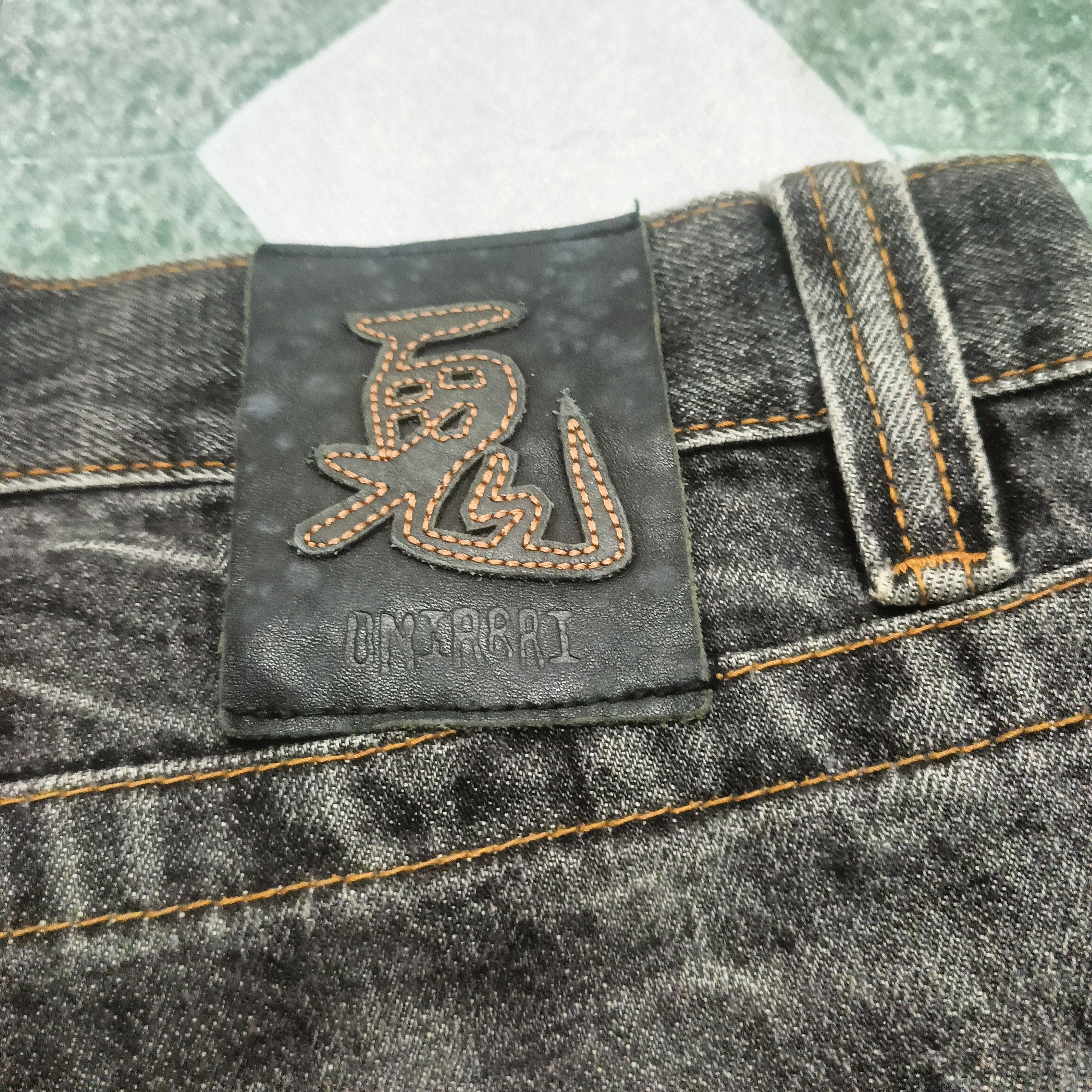 Who Decides War Japanese Black Jeans Oniarai Flared Jeans Distressed Size US 31 - 15 Thumbnail
