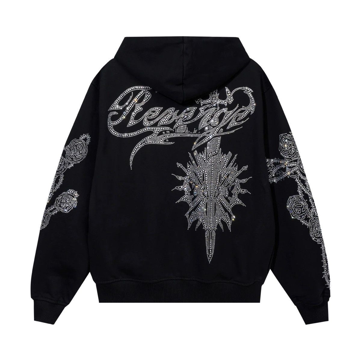 Revenge REVENGE | ROSE SWORD BEJEWELED ZIP BLACK/CRYSTAL Size US M / EU 48-50 / 2 - 2 Thumbnail