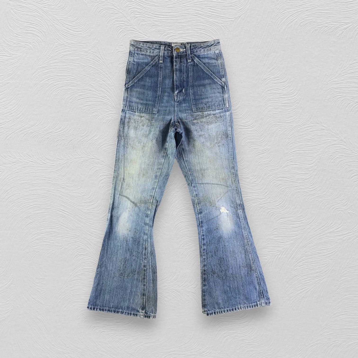 Lee Vintage Lee Jeans Dirty Wash Bell Bottom KJ2511 Size 25" / US 0 / IT 36 - 1 Thumbnail