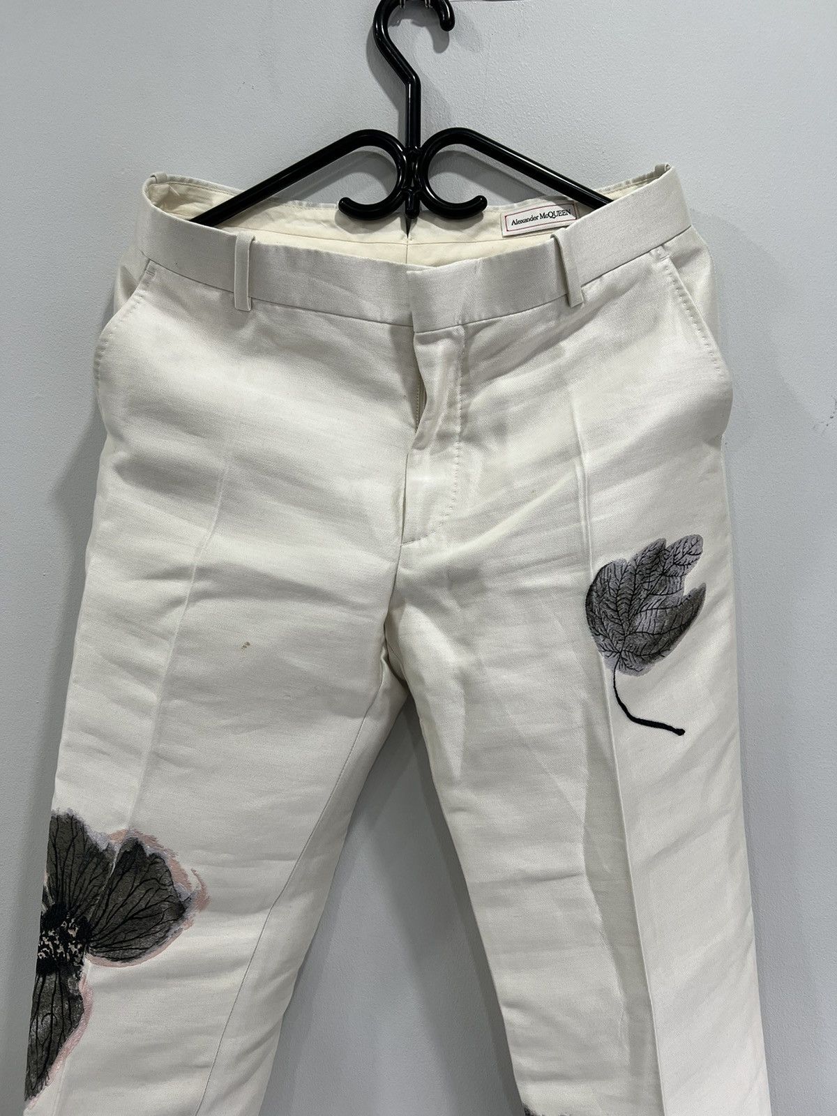 Alexander McQueen ALEXANDER MCQUEEN CAMO INK FLORAL JACQUARD TROUSERS PANTS Size US 32 / EU 48 - 3 Thumbnail