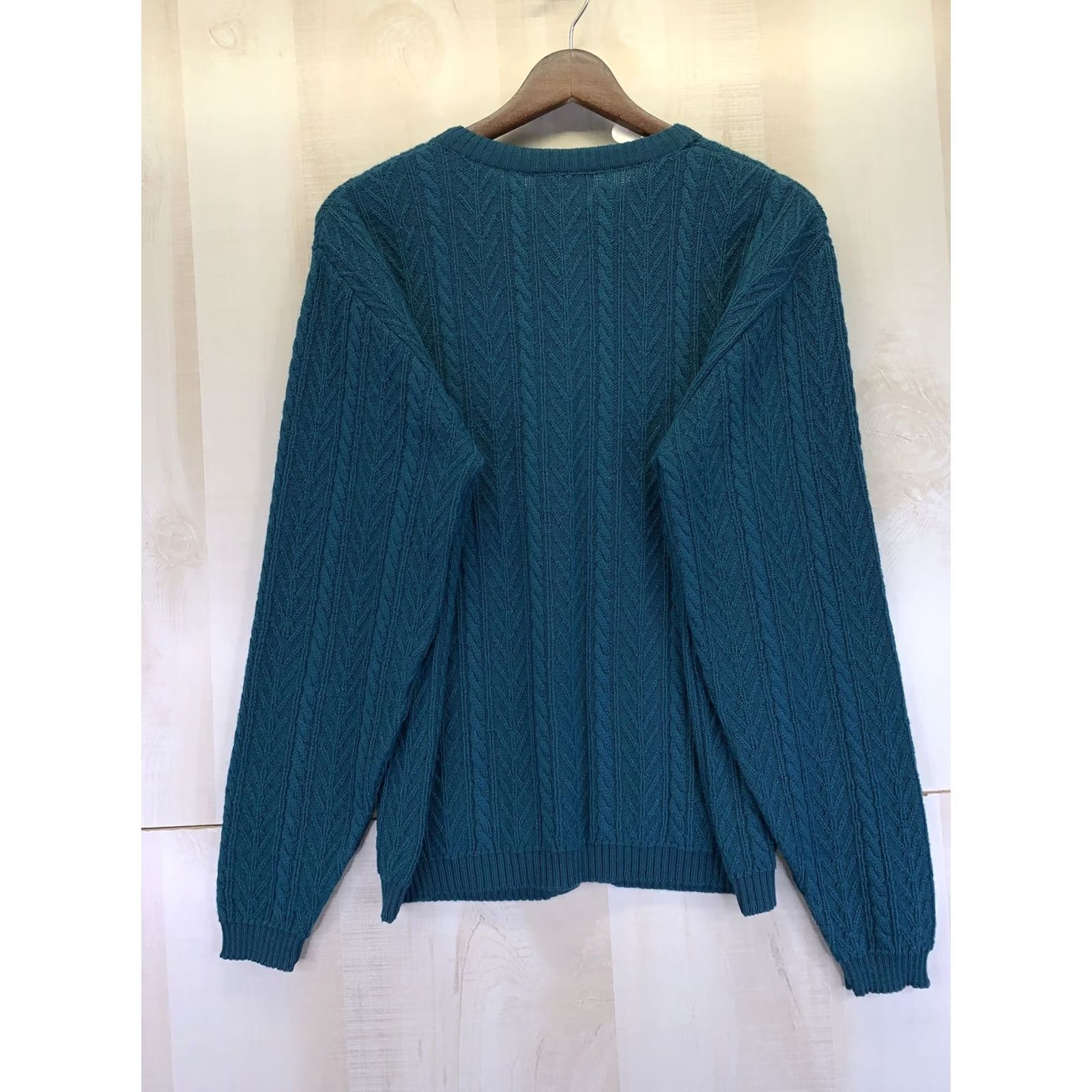 Pendleton VINTAGE Pendleton Sweater Cardigan Womens Small 100% Wool Teal Cable Knit 80s 90s Preppy Fall Winter Light Blue Womens S Size S / US 4 / IT 40 - 6 Thumbnail