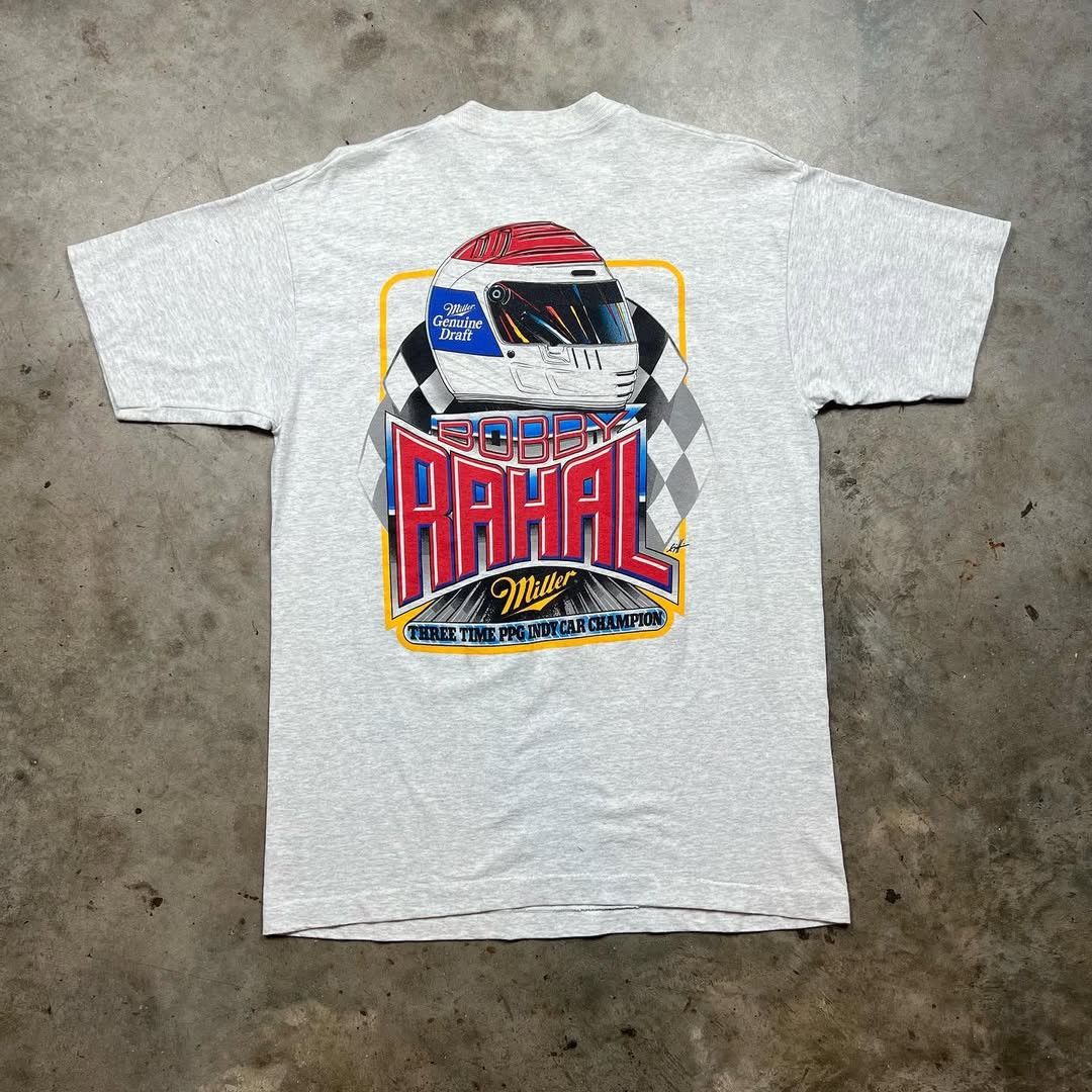 NASCAR 1992 Bobby Rahal Miller NASCAR Race Car Graphic Tee Size US L / EU 52-54 / 3 - 4 Thumbnail