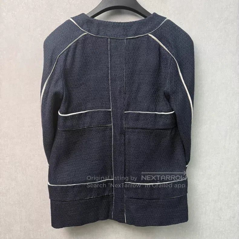 Chanel Chanel Striped Design Navy Blue Tweed Jacket Size XS / US 0-2 / IT 36-38 - 2 Thumbnail