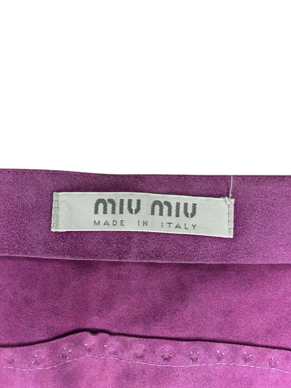 Miu Miu Suede Skirt Size 27" / US 4 / IT 40 - 3 Thumbnail