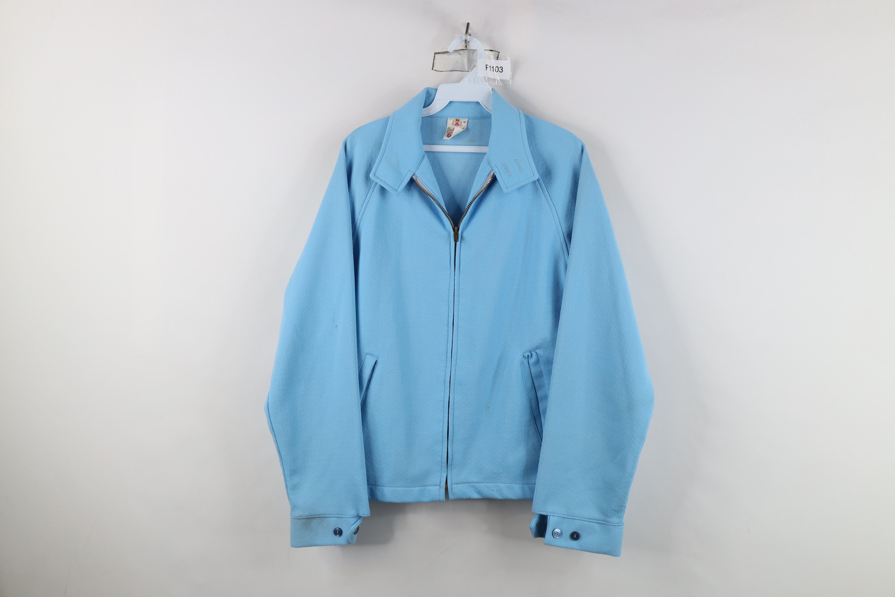 Vintage Vintage 60s Streetwear Cafe Racer Bomber Jacket Blue USA Size US M / EU 48-50 / 2 - 1 Thumbnail