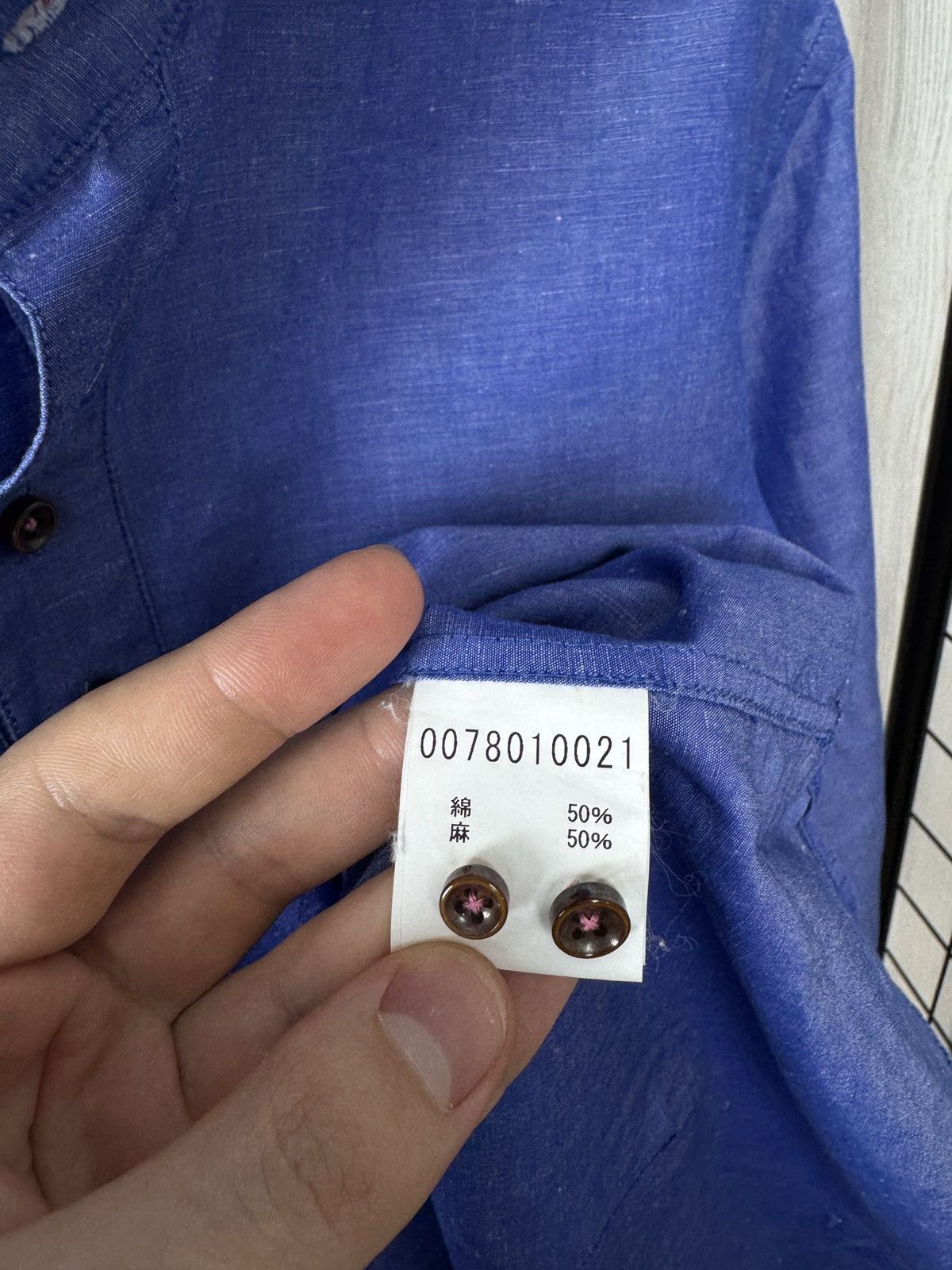 Other Recency of Mine Linen Cotton blue half button shirt Size US M / EU 48-50 / 2 - 10 Thumbnail