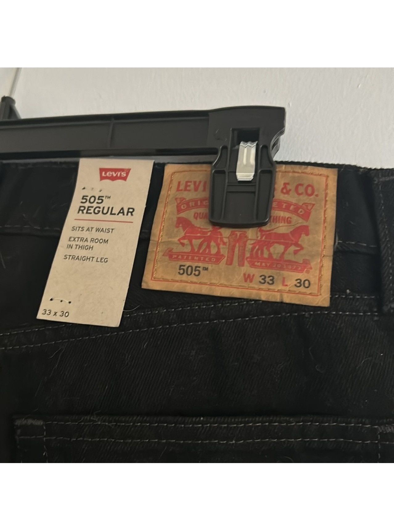 Levi's Levis Denim Black Jacket 505 Jeans Size US 33 - 3 Thumbnail