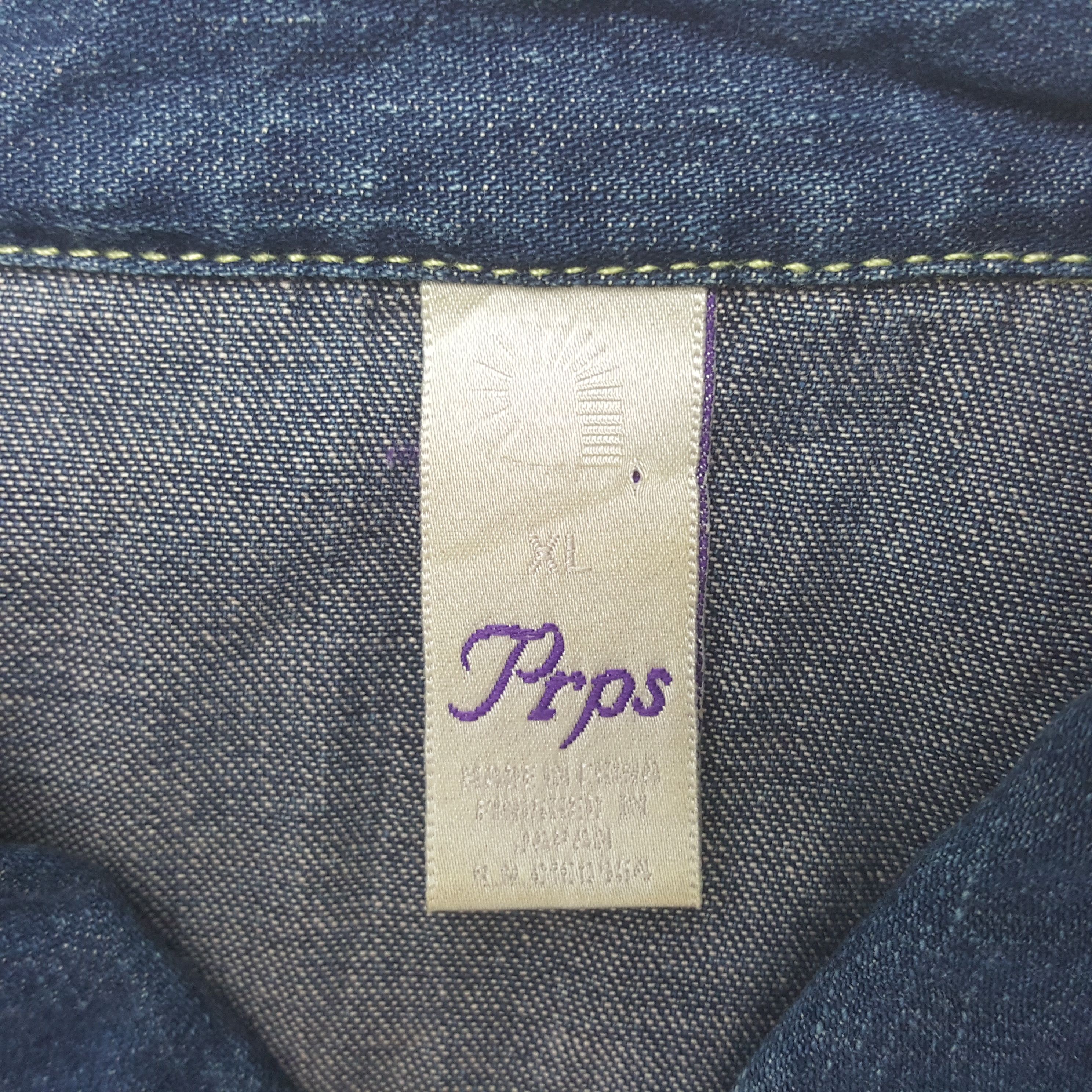 Prps Vintage PRPS Japanese Brand Denim Shirt RR8 Size US L / EU 52-54 / 3 - 5 Thumbnail