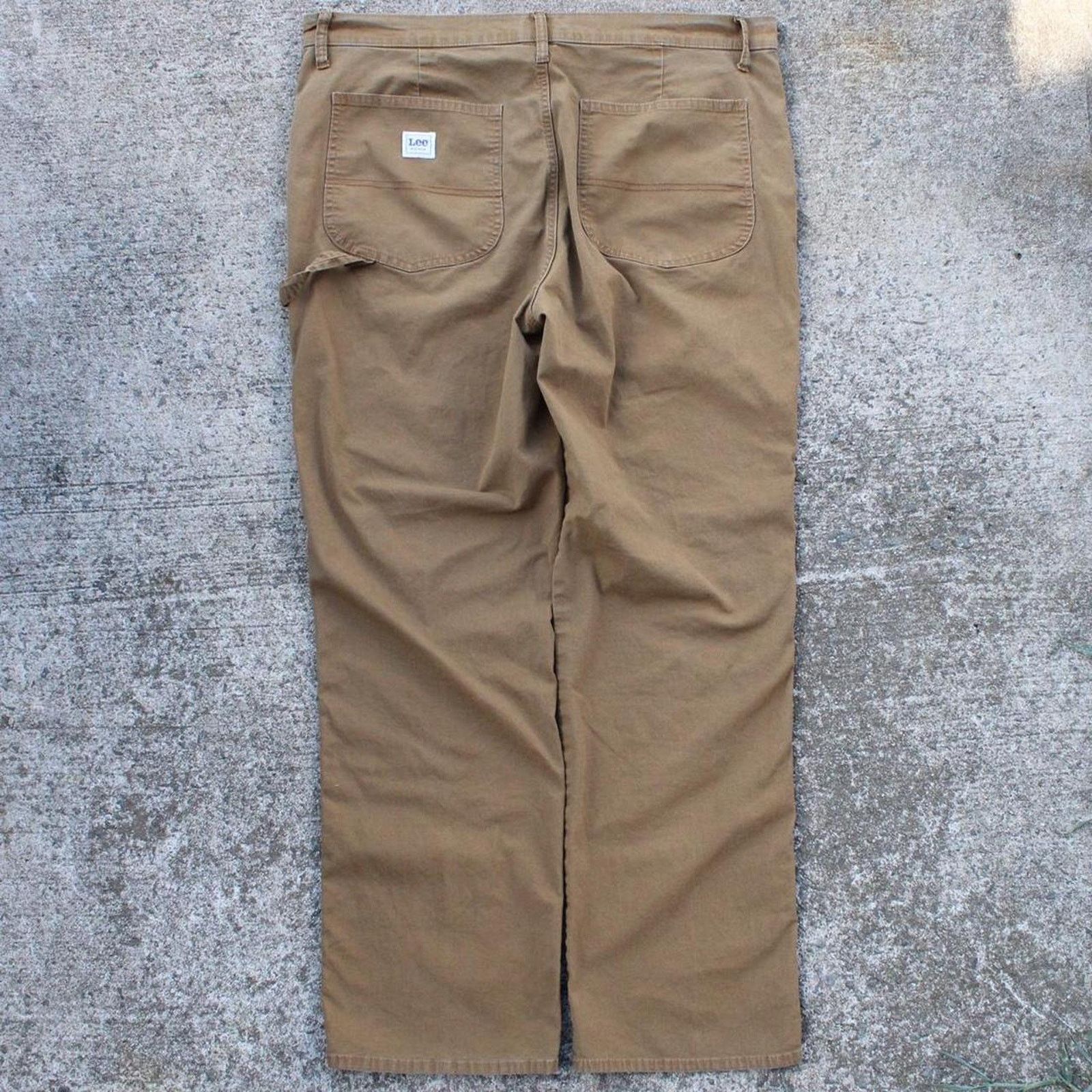 Lee Vintage 90’s Tan Khaki Baggy Lee Workwear Carpenter Pants Size 36" / US 14 / IT 50 - 2 Thumbnail