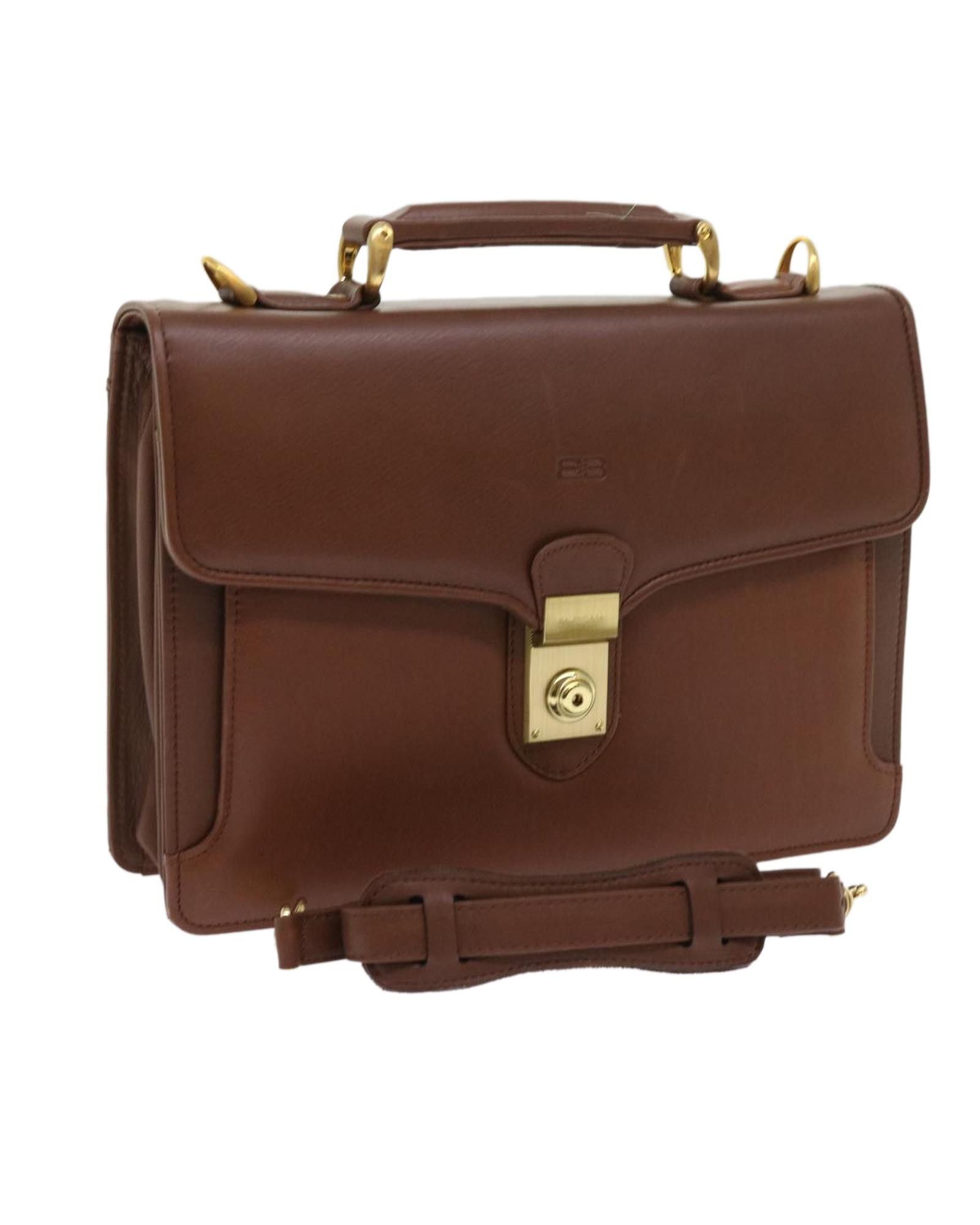 image of Balenciaga Leather 2Way Shoulder Bag In Brown, Women's