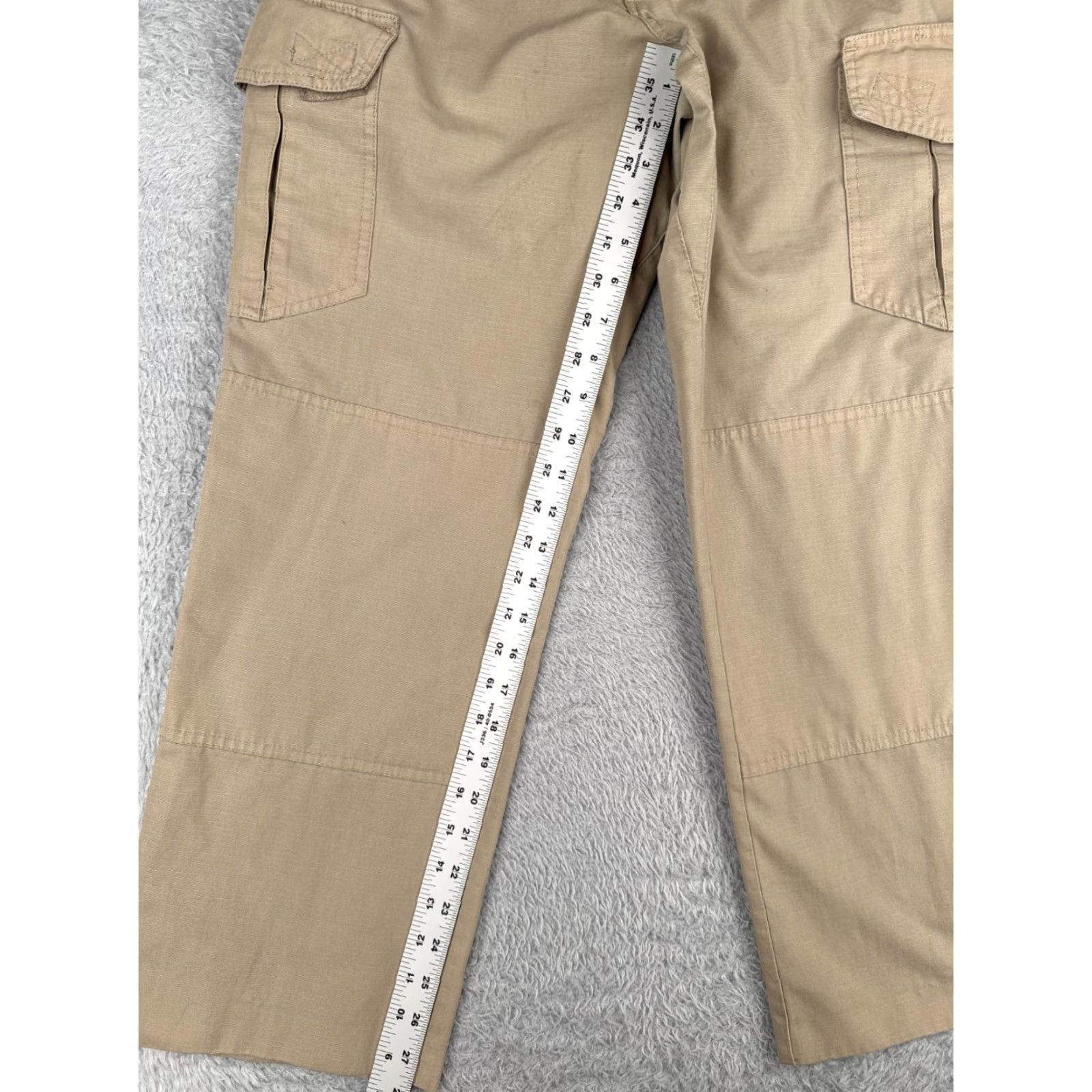 Vintage Tact Squad Cargo Pants Mens 30 Beige Cotton Blend Straight Leg 5-Pocket Workwear Size US 30 / EU 46 - 7 Thumbnail