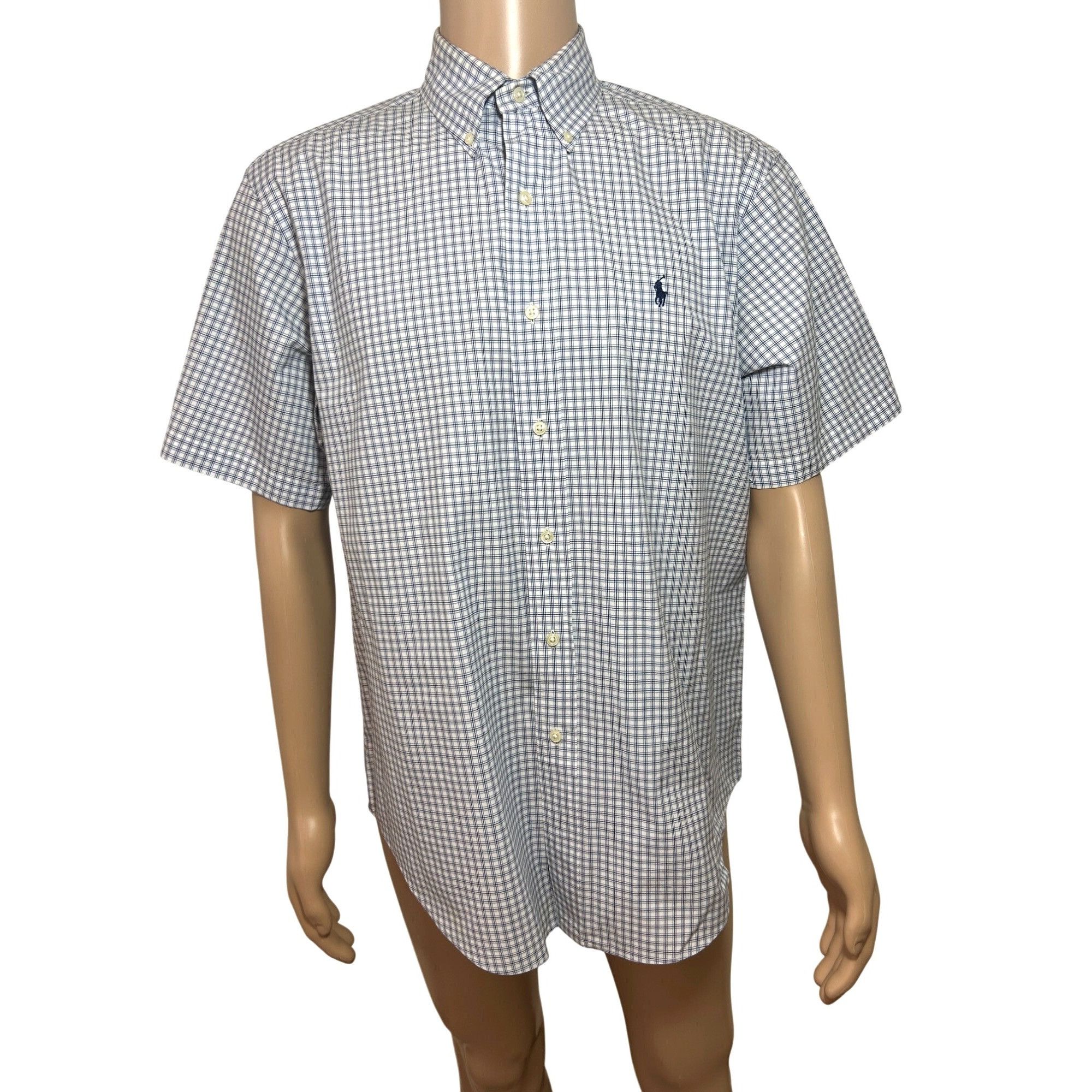 Ralph Lauren Ralph Lauren Men’s Button Down Shirt L Short Sleeve Plaid Wh Size US L / EU 52-54 / 3 - 1 Thumbnail