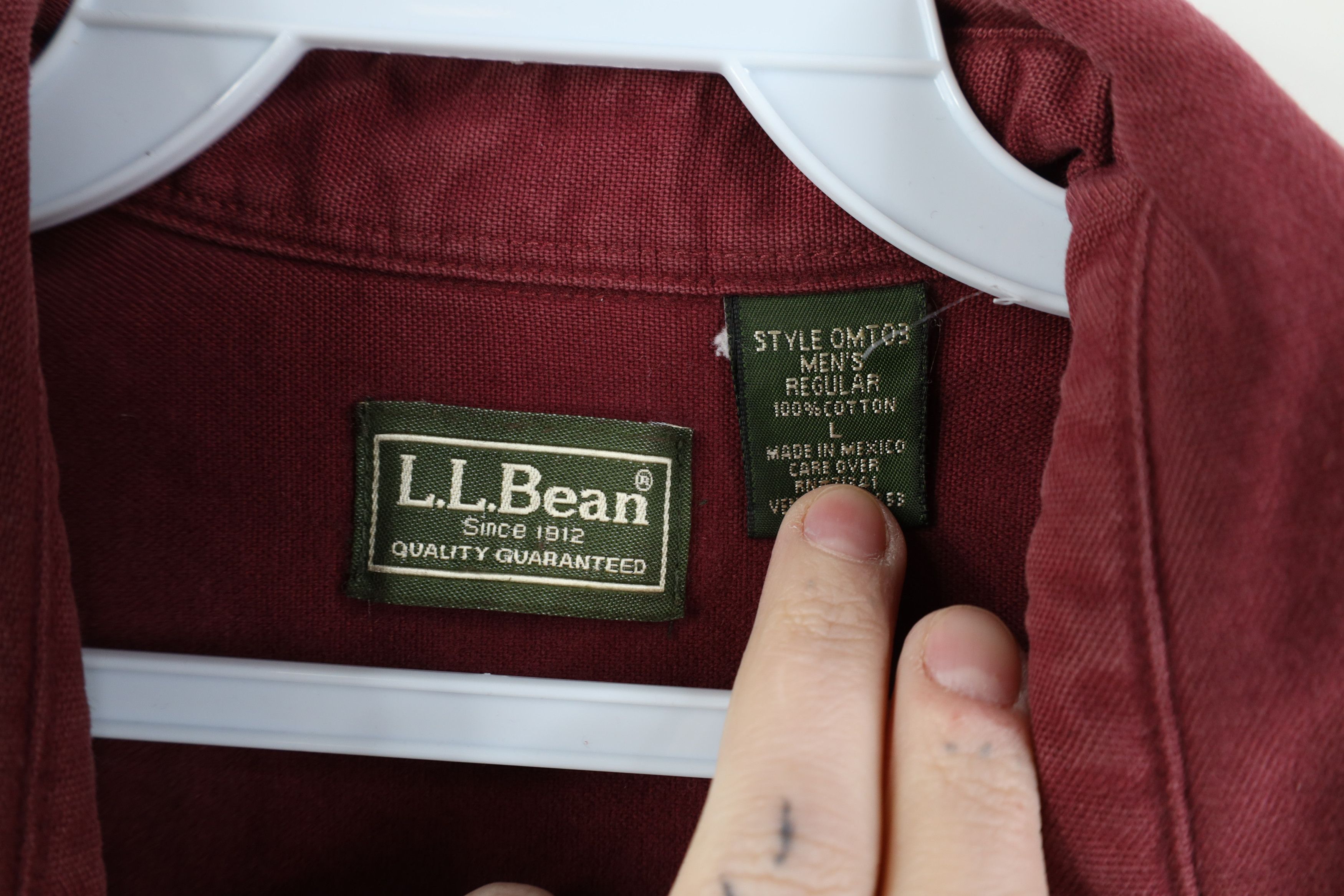 L.L. Bean Vintage LL Bean Chamois Cloth Collared Button Shirt Red Size US L / EU 52-54 / 3 - 10 Thumbnail
