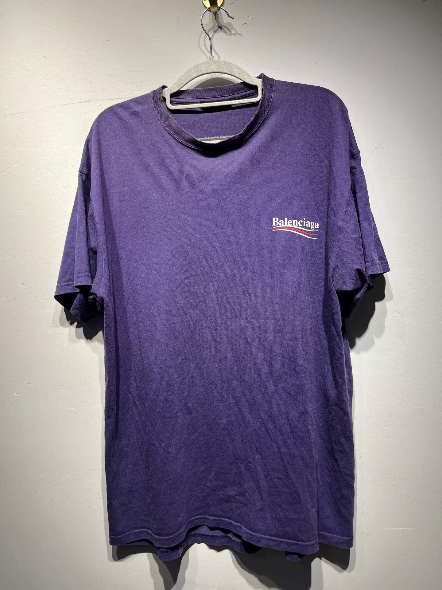 Balenciaga Balenciaga Retro Printed Blue T-Shirt S Women Size S / US 4 / IT 40 - 1 Thumbnail