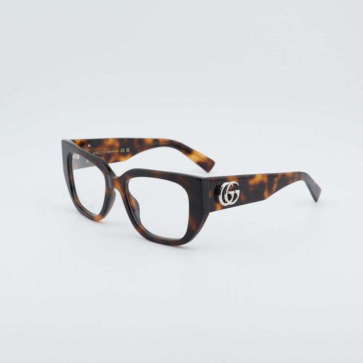 Gucci Gucci GG1952O 002 Eyeglasses Havana 51mm Square Frame Size ONE SIZE - 1 Thumbnail