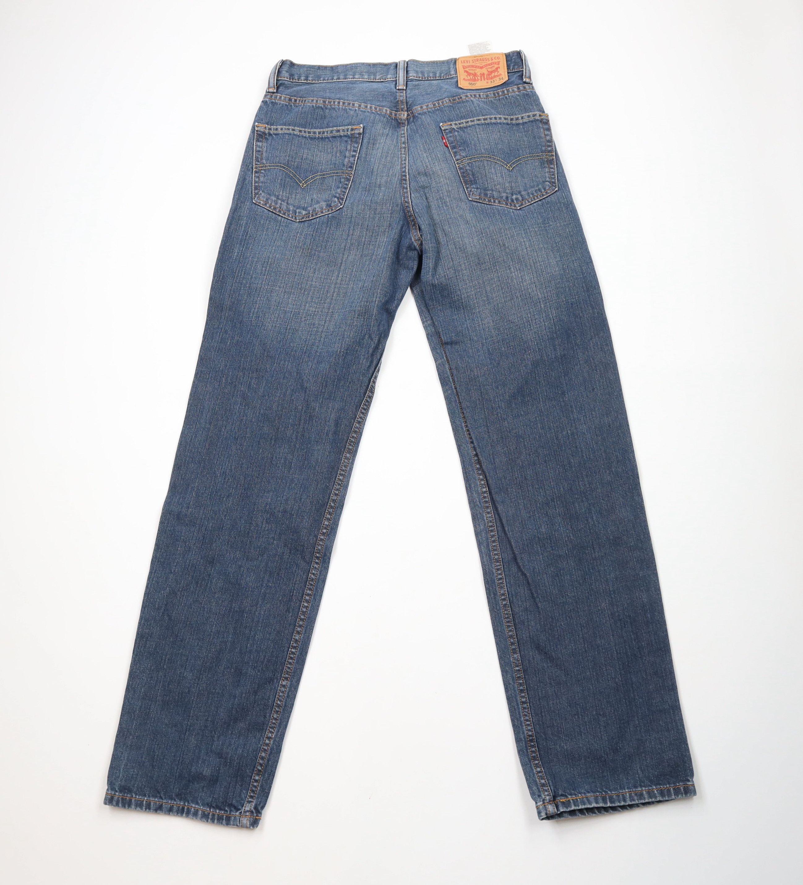 Levi's × Vintage Vintage Y2K Levis 550 Relaxed Fit Denim Jeans Blue Cotton Size US 33 - 8 Thumbnail