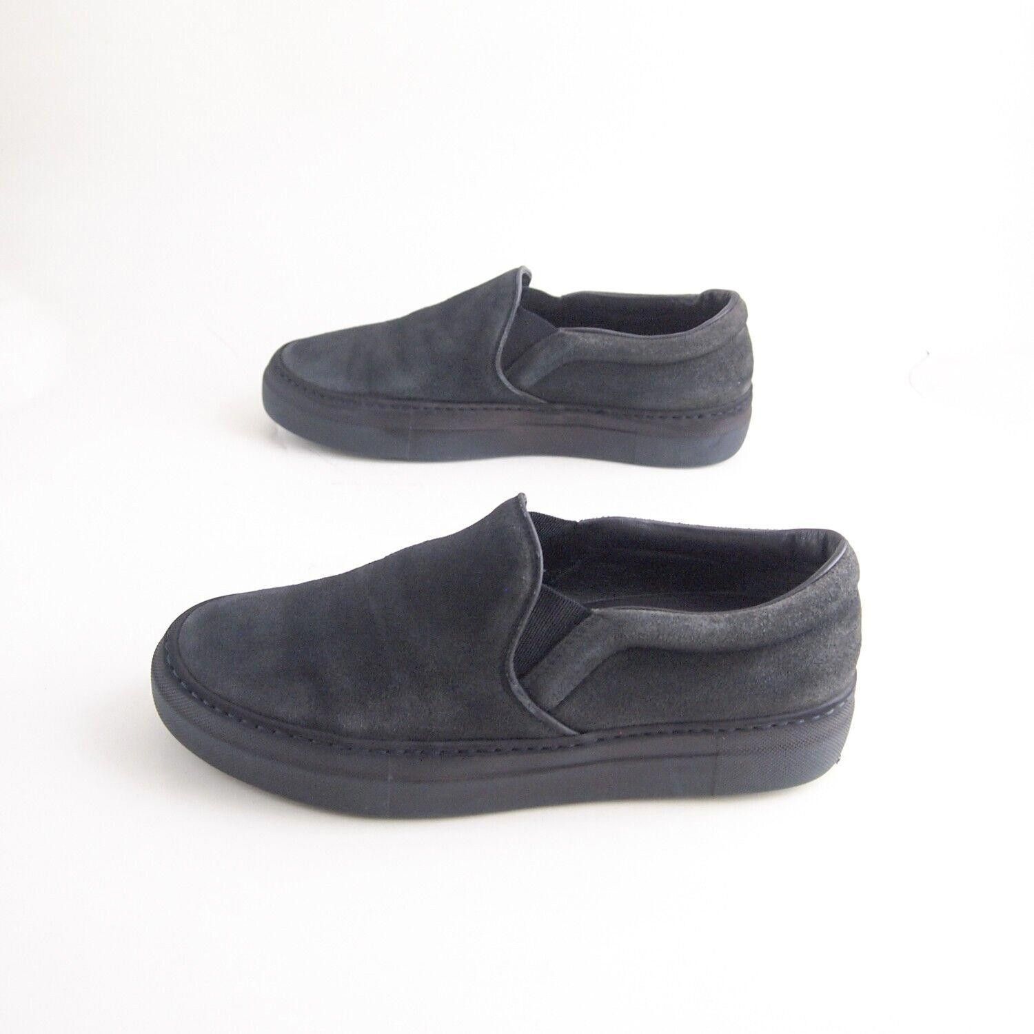 Moncler Moncler Slip Ons Sneakers Dark Gray Suede Womens EU 37 US 7 Size US 7 / IT 37 - 2 Thumbnail