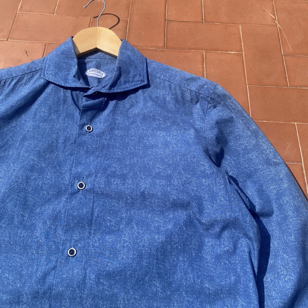 Other Men’s CAMICERIA TEXTURED BLUE PRINT COTTON SHIRT SIZE 41 Size US L / EU 52-54 / 3 - 4 Thumbnail