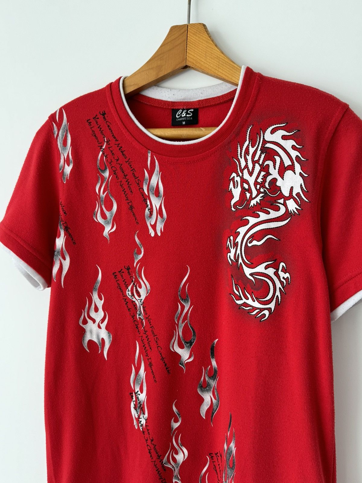 Affliction Vintage Y2K Opium Affliction Flame Dragon Red T-Shirt Size US M / EU 48-50 / 2 - 3 Thumbnail