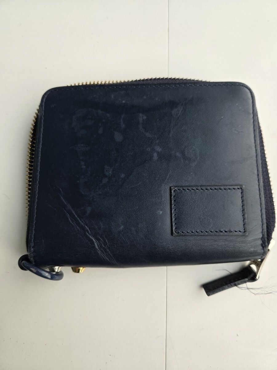 Porter × Sacai sacai x Porter Leather Navy Bifold Zipper Wallet Used Condor Size ONE SIZE - 2 Thumbnail