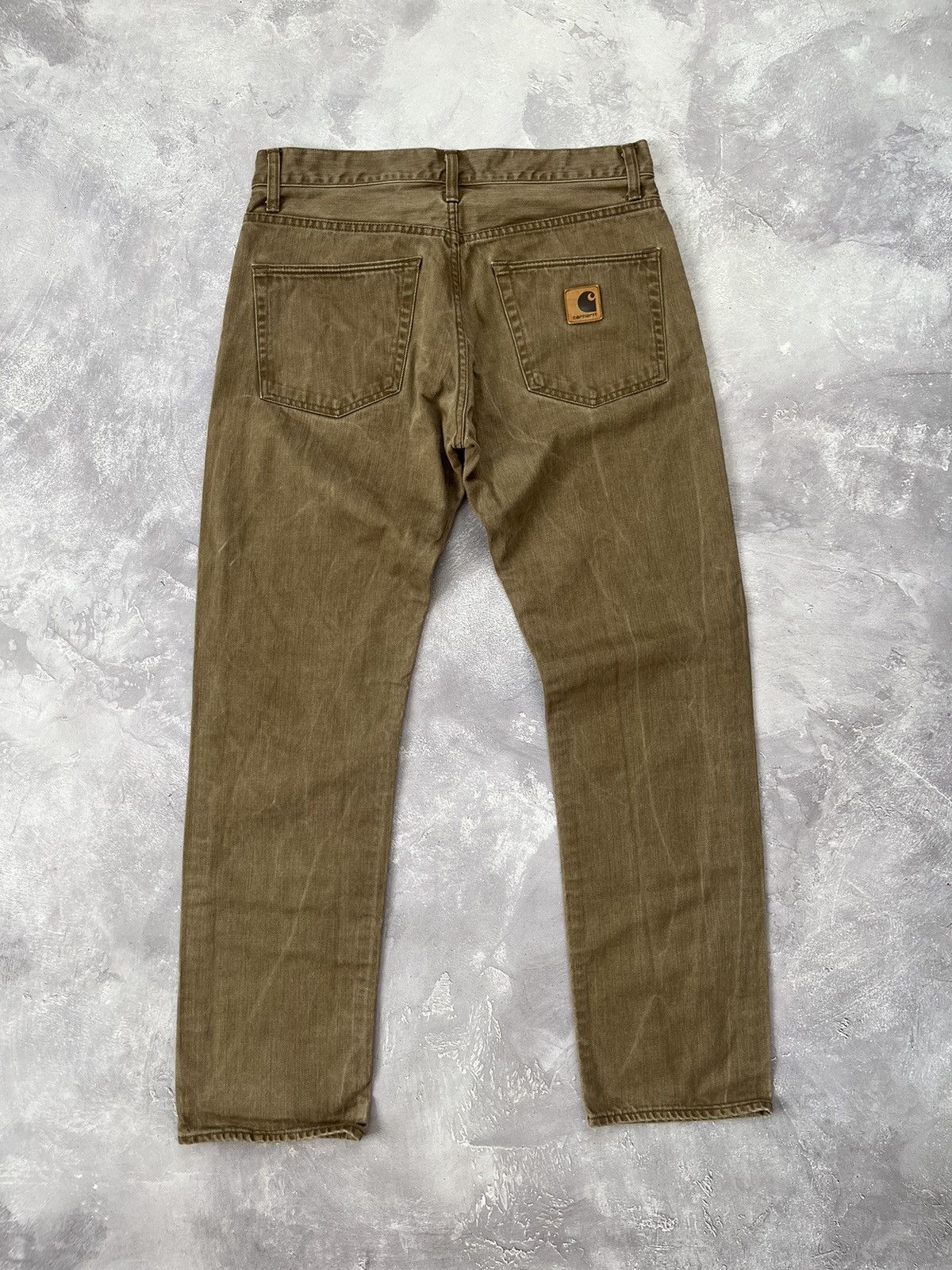 Carhartt Carhartt Klondike Denim Pants Leather Logo Size 33/32 Size US 33 - 1 Thumbnail