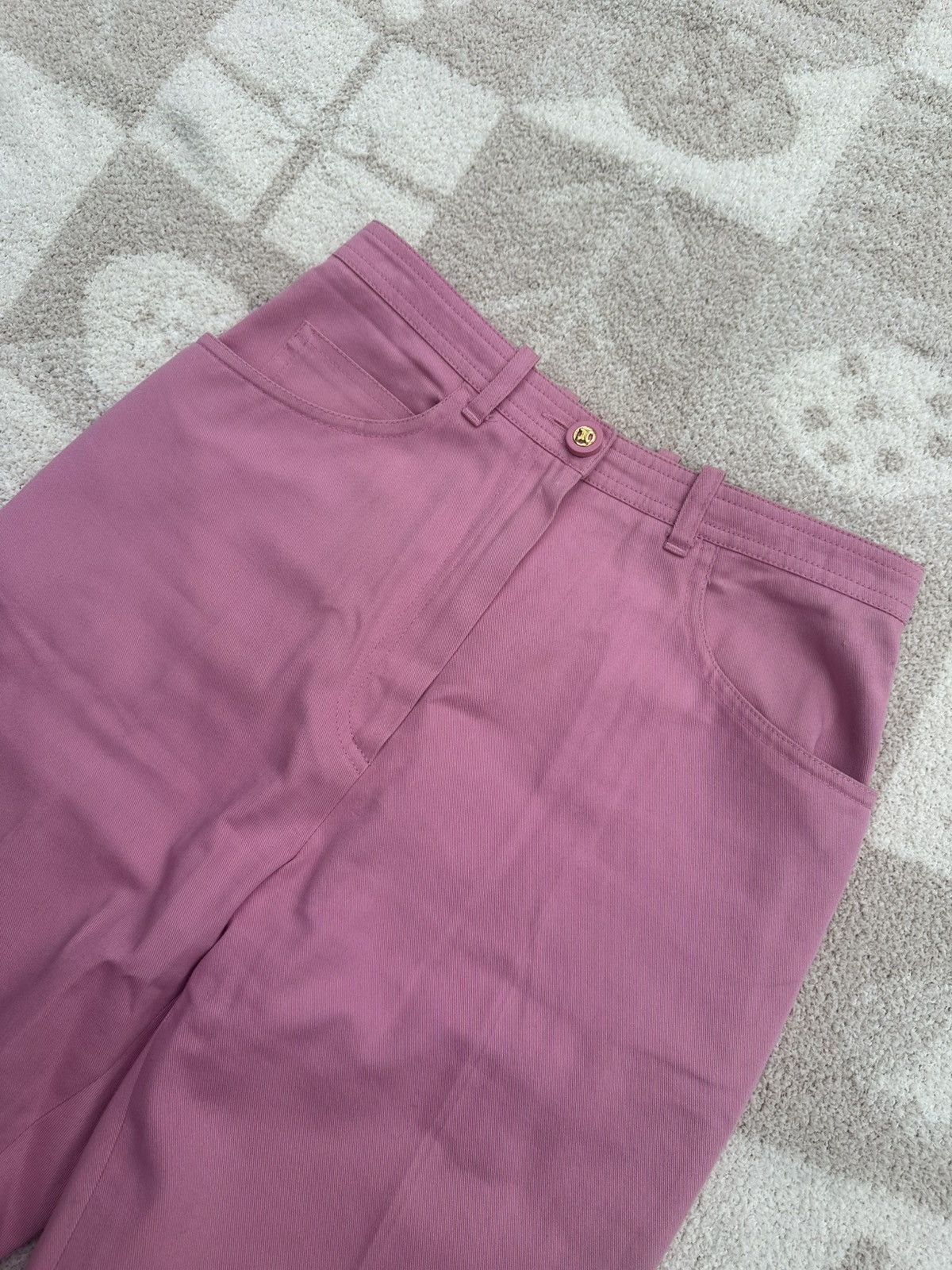 Celine Vintage Celine Paris High Rise Straight Leg Pink Jeans Sz 36 Size 36" / US 14 / IT 50 - 1 Thumbnail