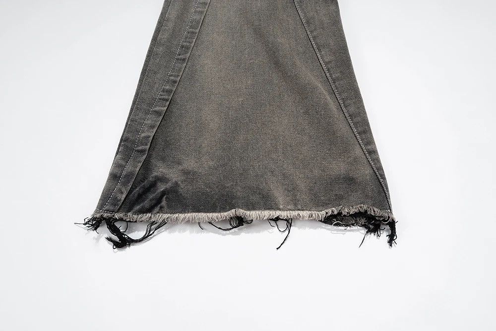 Jean × Vintage Y2k Washed Gradient Hombre Loose Flared Jeans Trousers Size US 30 / EU 46 - 12 Thumbnail