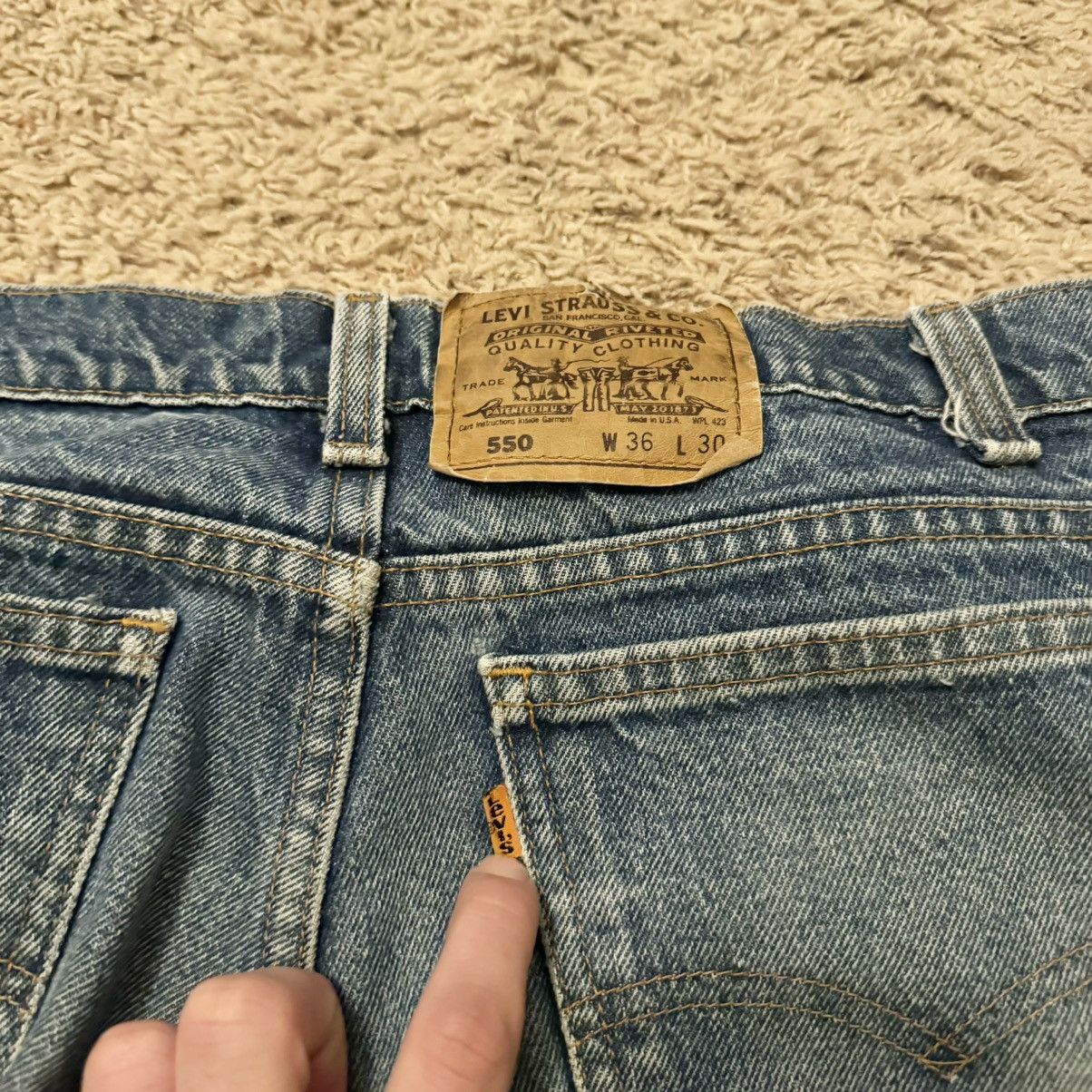 Levi's × Vintage VINTAGE ORANGE TAB LEVI’S 550 JEANS! Size US 34 / EU 50 - 7 Thumbnail