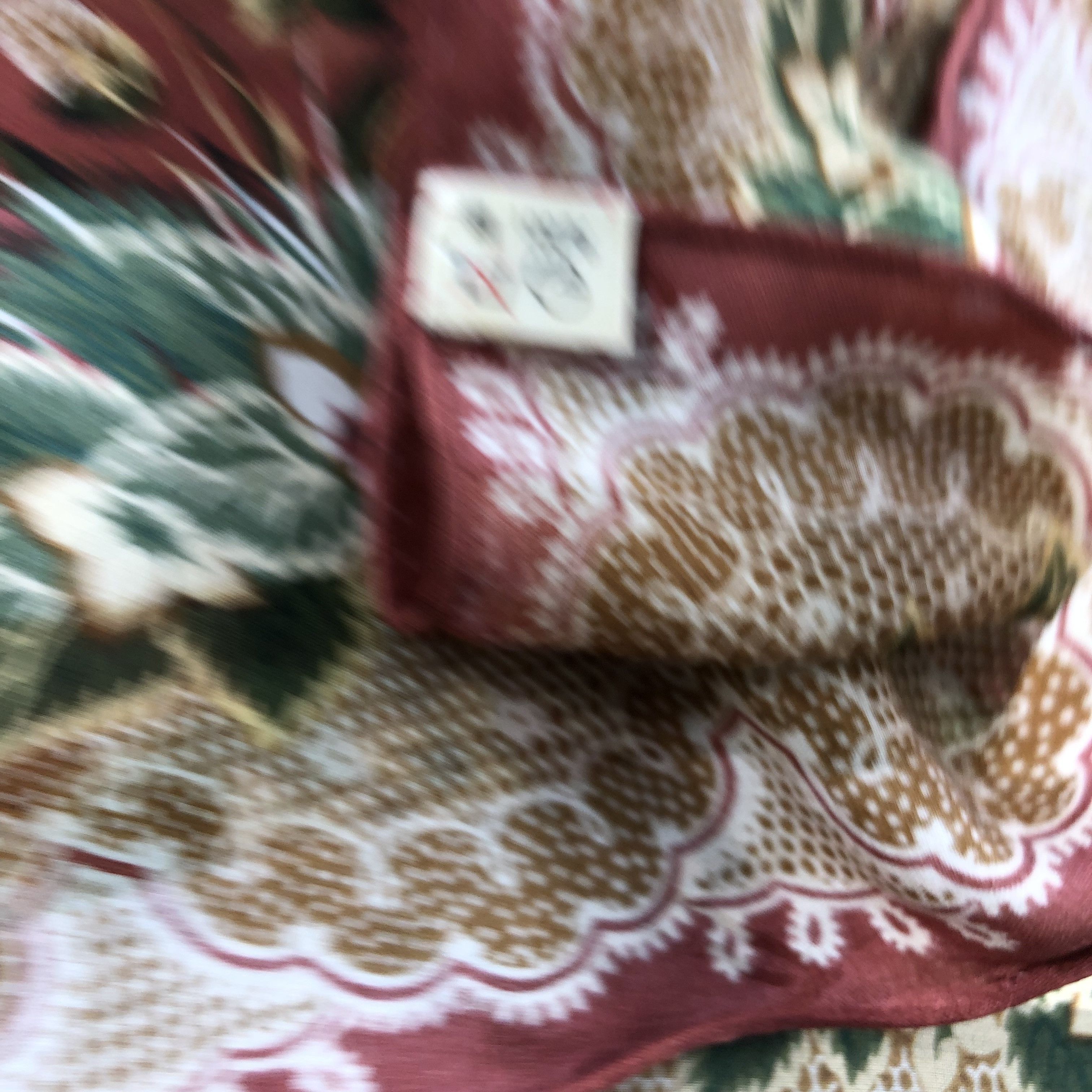 Japanese Brand Vintage Luciano Soprani Slit Thread Floral Silk Scarf M306 Size ONE SIZE - 5 Thumbnail