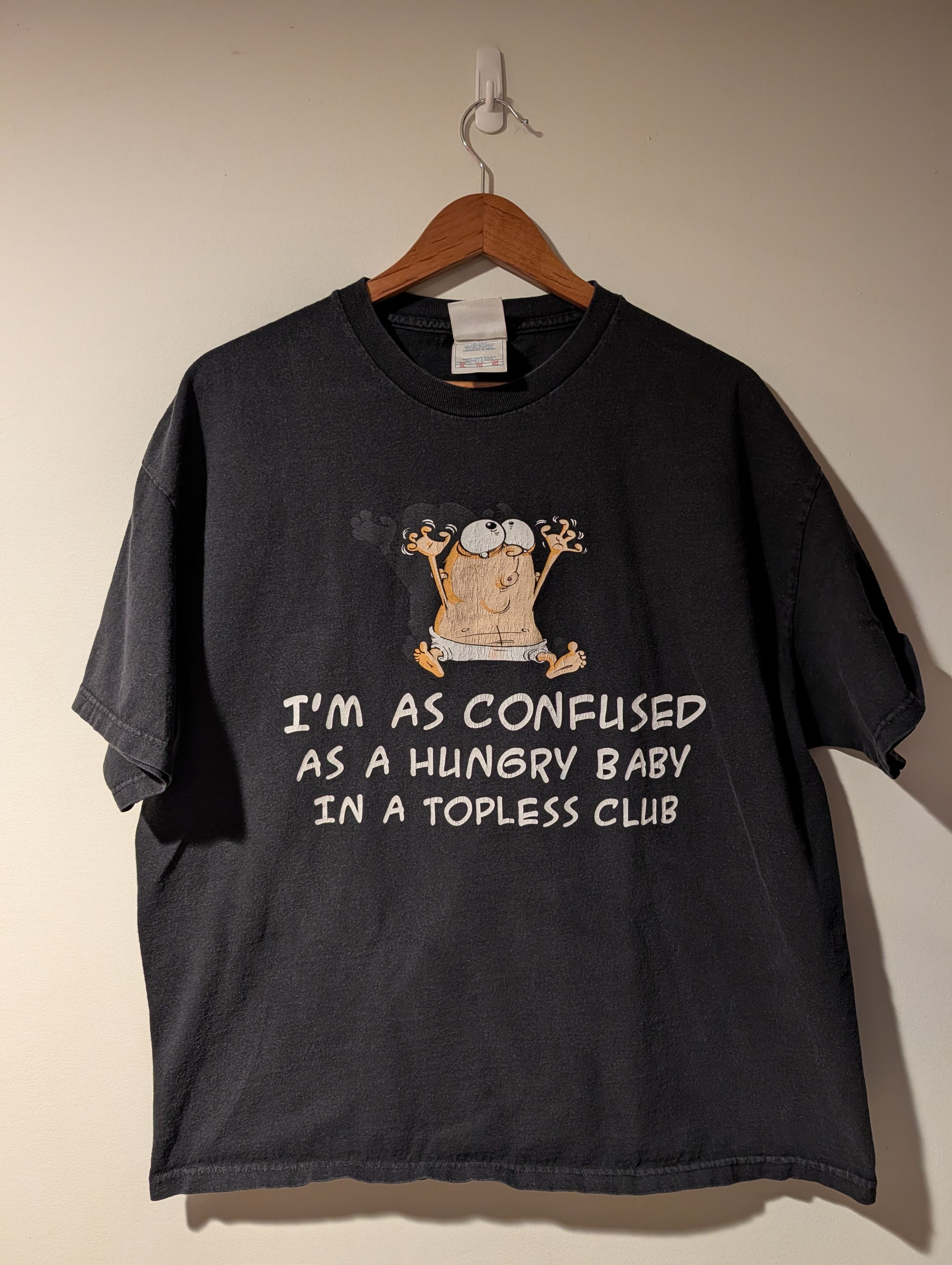 Arts & Science Vintage Funny Graphic T-Shirt Confused As A Hungry Baby Size US XL / EU 56 / 4 - 1 Thumbnail