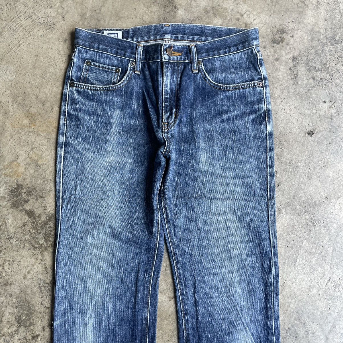 Edwin 🔥Vintage Edwin 402 Stoned Washed Ripped Distress Denim Jeans Size US 31 - 2 Thumbnail