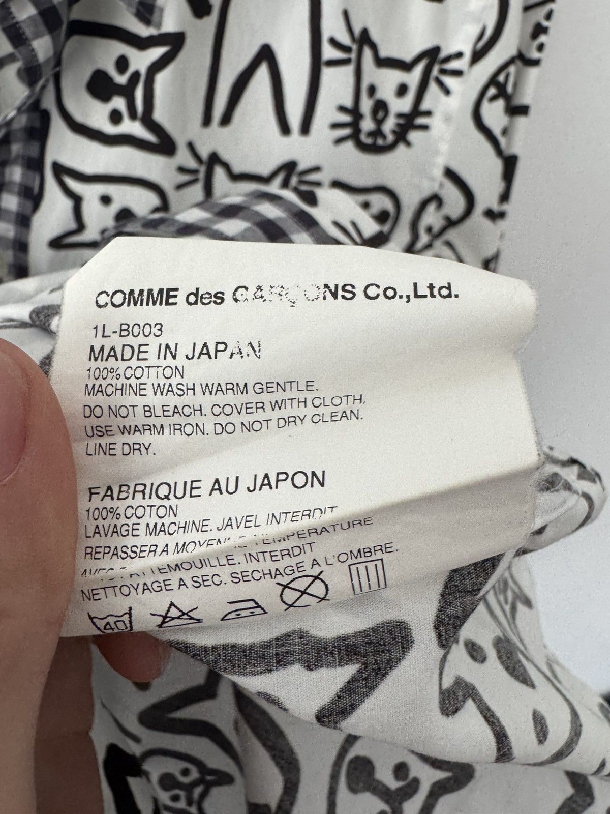 Comme des Garcons Black AD2013 Painted Cat Shirt Size US M / EU 48-50 / 2 - 9 Thumbnail