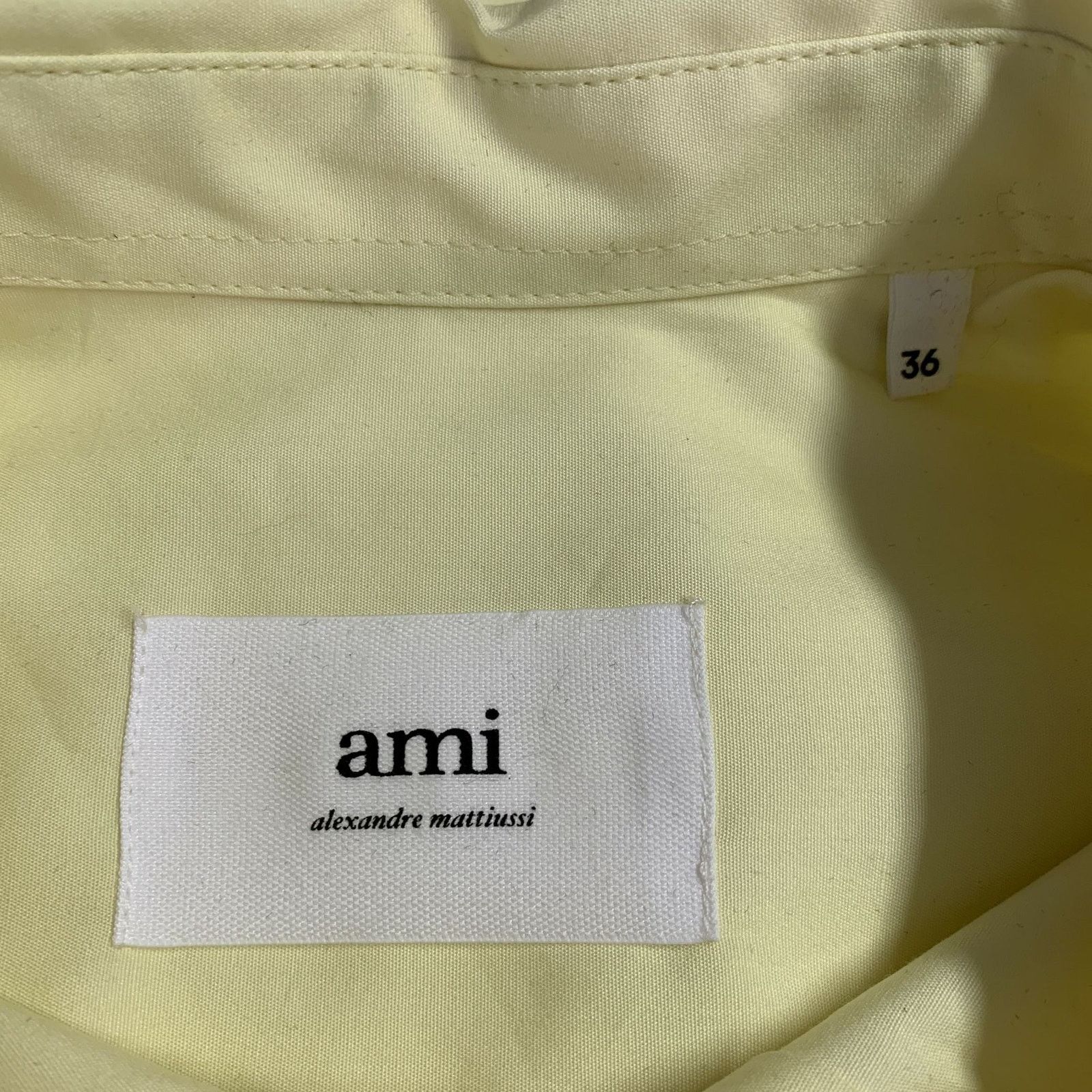 AMI Size XS Butter Yellow Cotton Oversized Long Sleeve Shirt Size US XS / EU 42 / 0 - 5 Thumbnail
