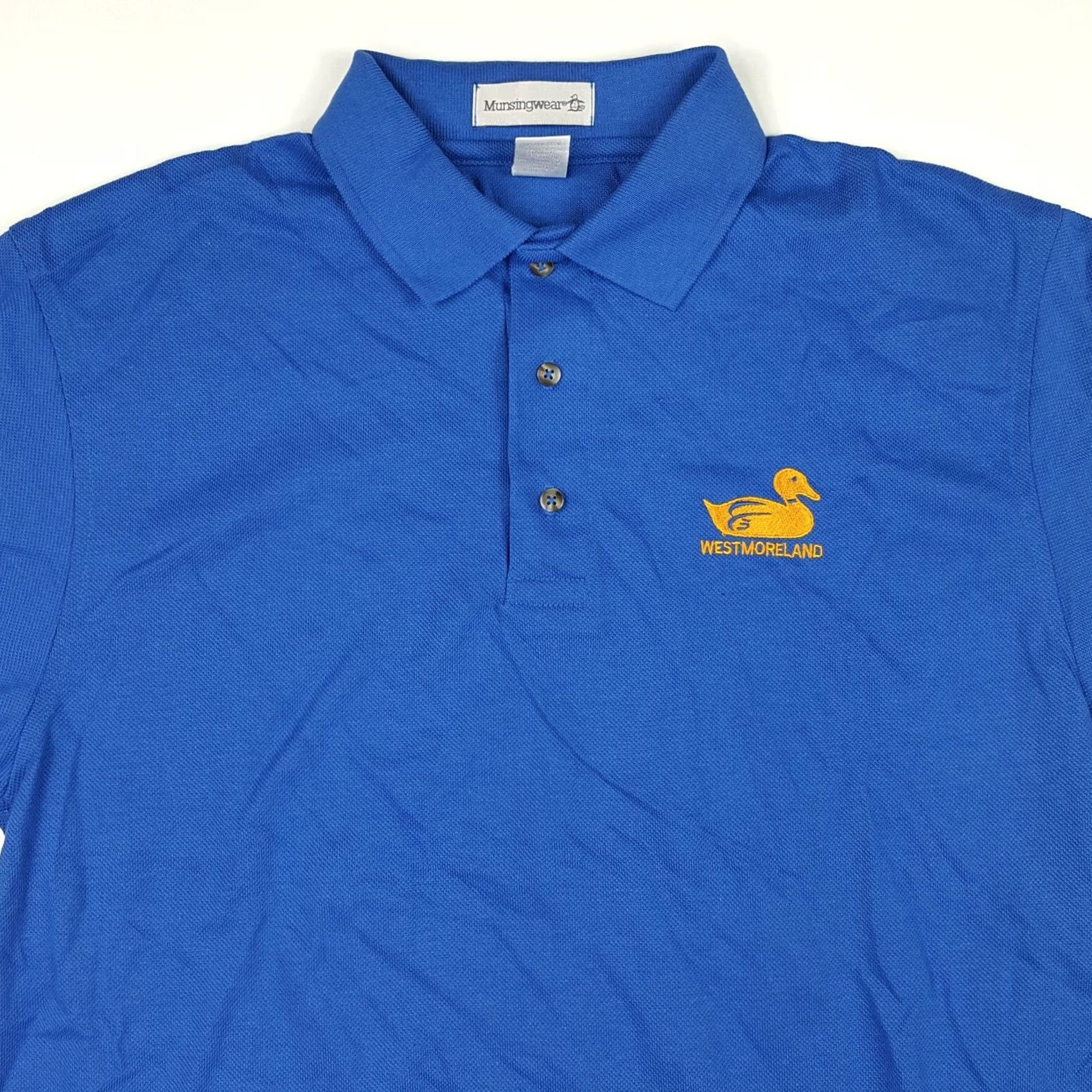 Vintage VTG Westmoreland Golf Classic MunsingWear Polo Shirt 90s Adult Medium Blue Polo Mens Size US M / EU 48-50 / 2 - 2 Thumbnail
