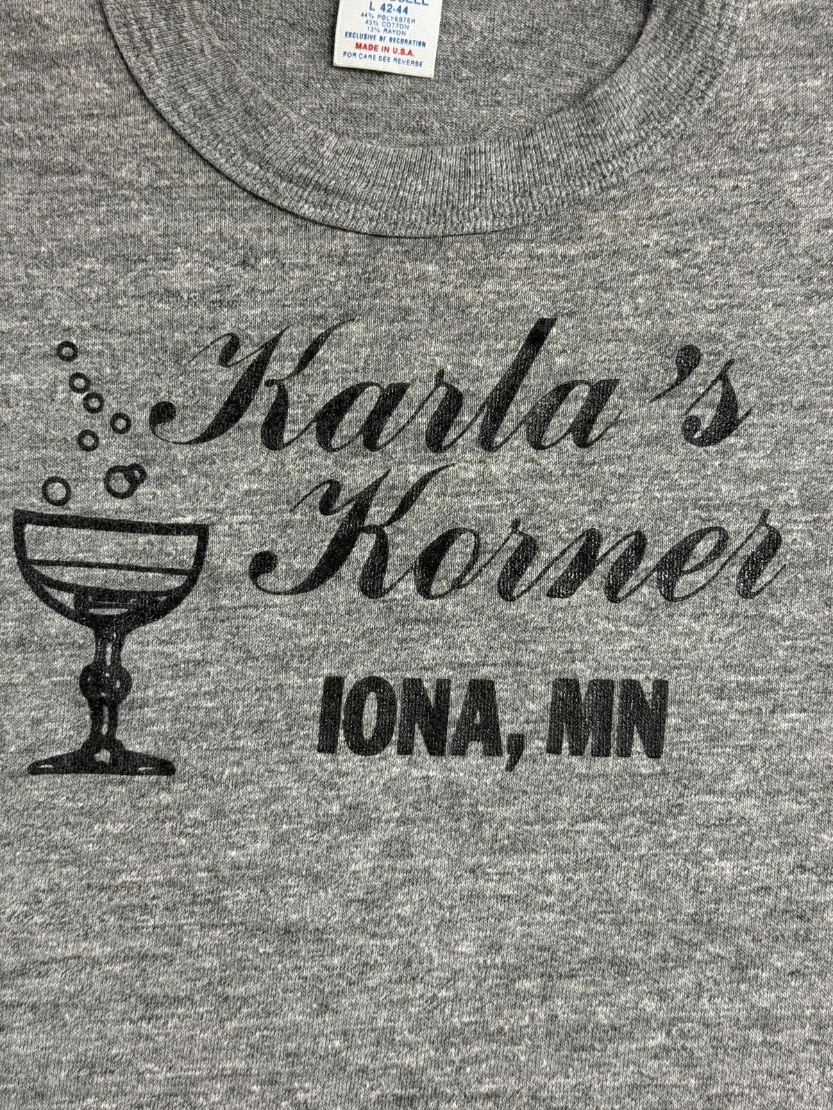 Jerzees Vintage 80s Karla's Korner Dive Bar T-shirt Iona Minnesota L Size US L / EU 52-54 / 3 - 3 Thumbnail
