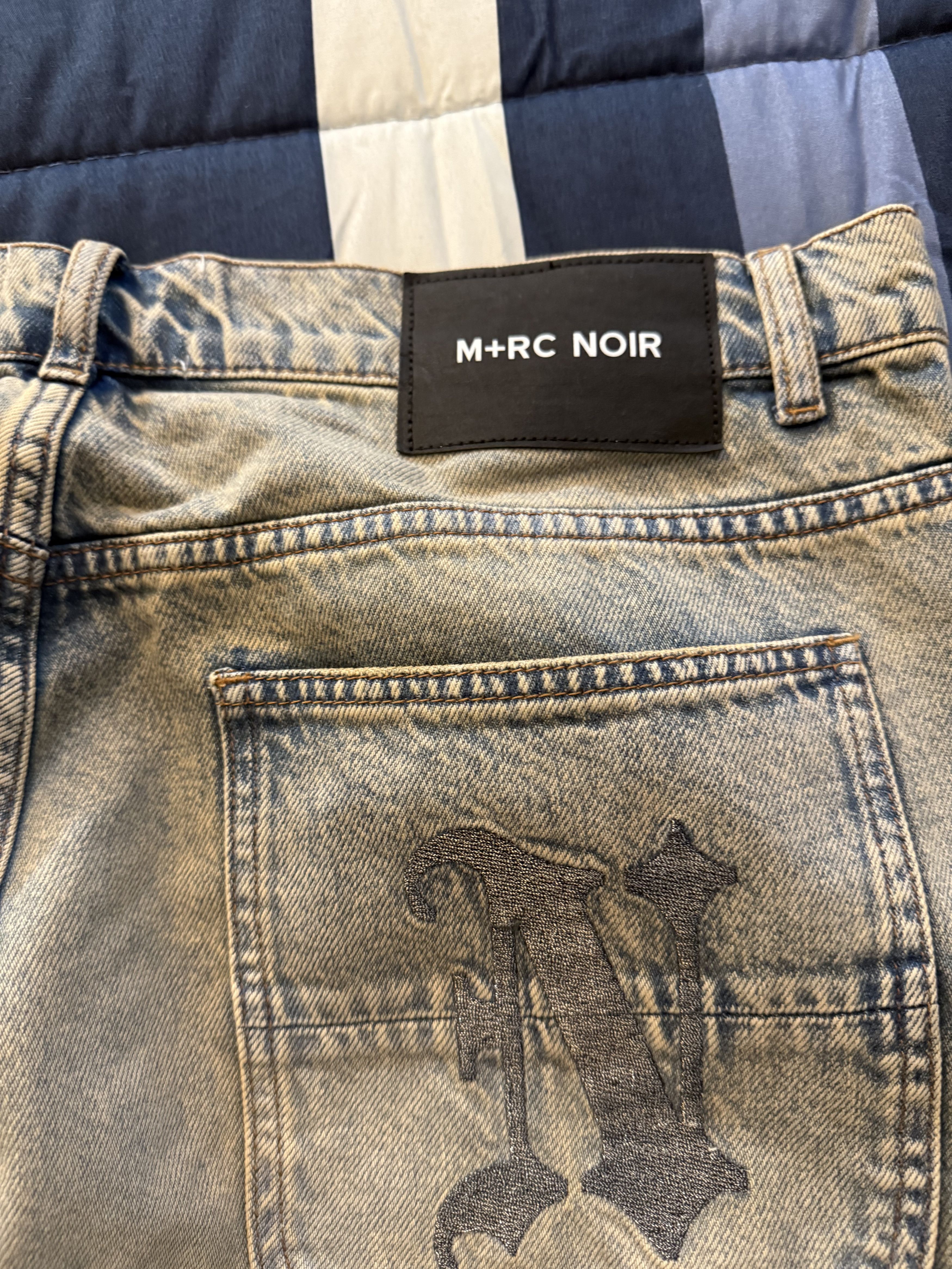 M+Rc Noir Washed Denim Cargo Pants Size US 36 / EU 52 - 4 Thumbnail