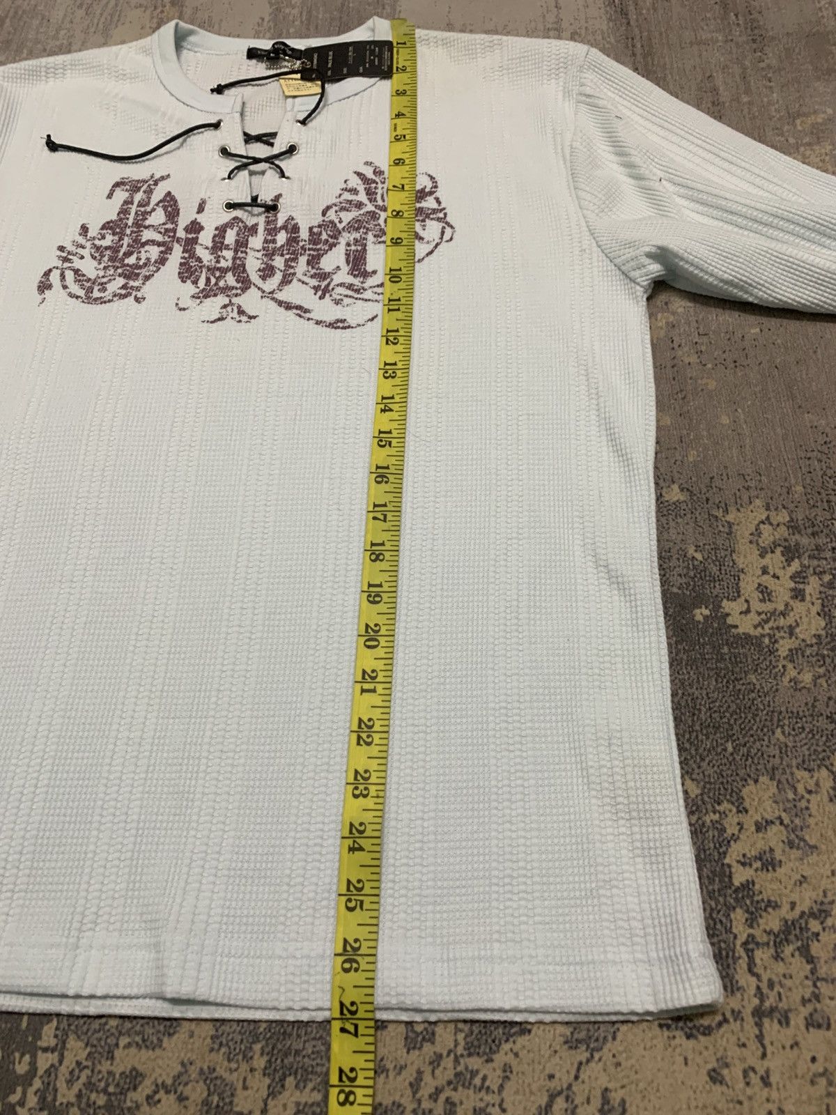 If Six Was Nine Virgin Voyage Japanese Gothic Poem Lace-Up Waffle Knit Shirt Size US L / EU 52-54 / 3 - 11 Thumbnail