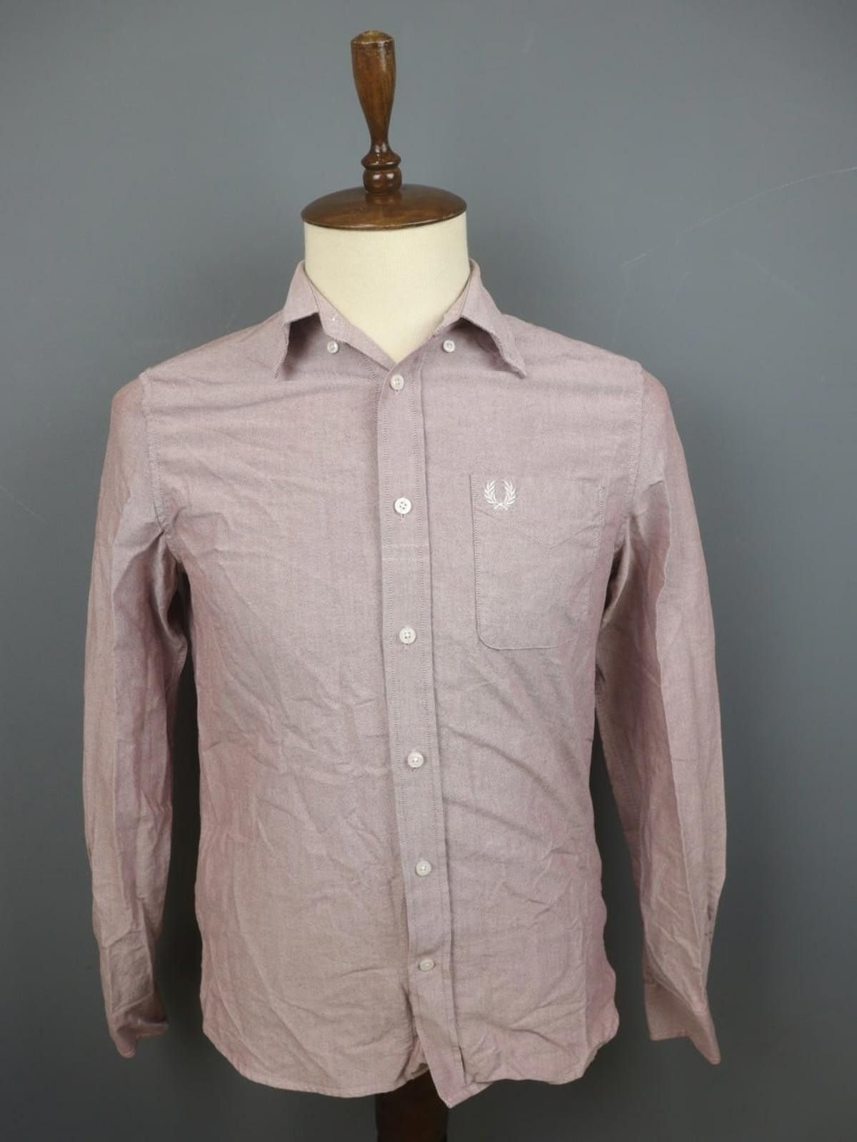 Fred Perry Fred Perry Pink Collared Regular Fit Button-Up Shirt Size M Size US M / EU 48-50 / 2 - 1 Thumbnail