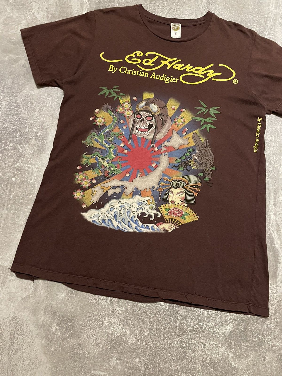 Ed Hardy × Vintage Vintage Ed Hardy Japan Style T-Shirt Y2K Size US L / EU 52-54 / 3 - 3 Thumbnail