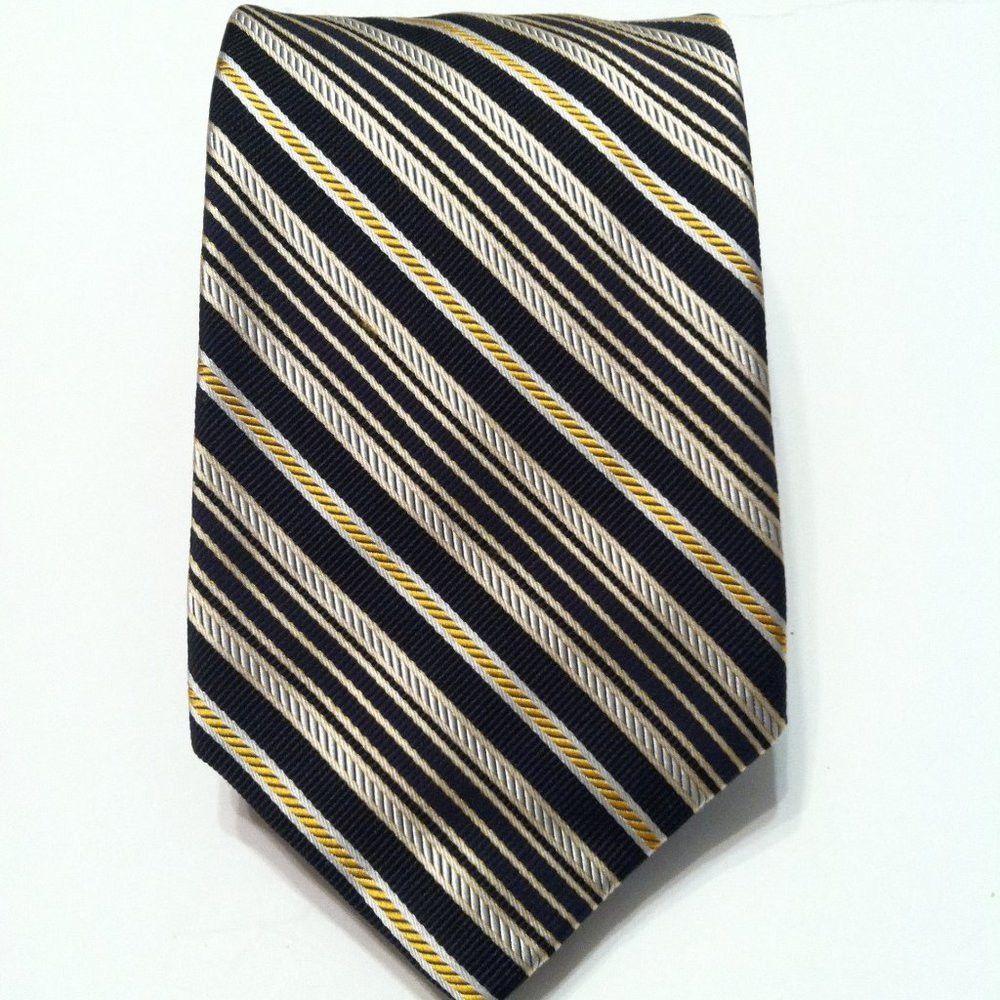 Robert Talbott ROBERT TALBOTT CARMEL MENS NEW BLACK SILK TIE WIDTH: 3 1/2" Size ONE SIZE - 2 Thumbnail