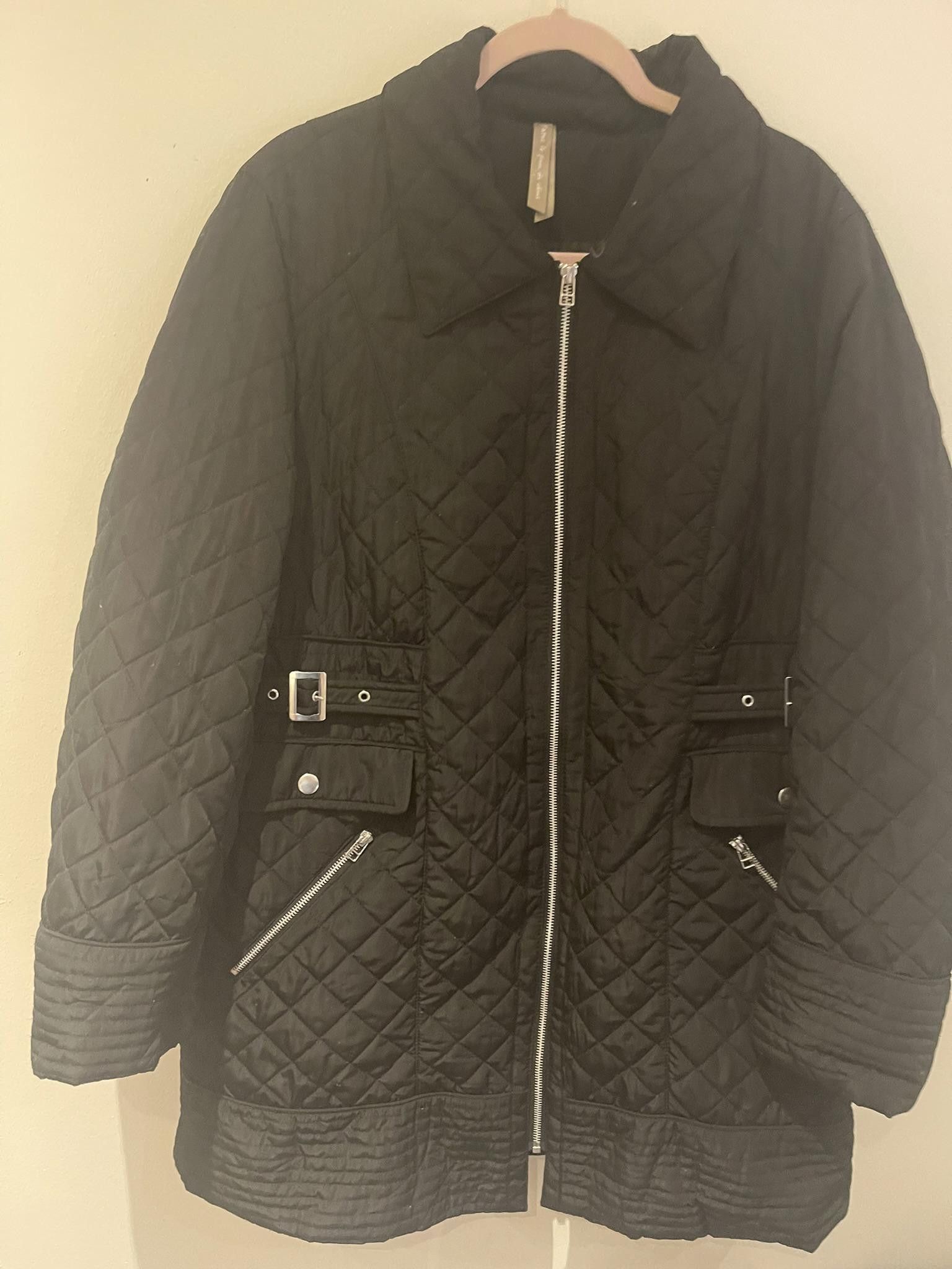 Designer Penningtons Black Lightweight Coat Size XL / US 12-14 / IT 48-50 - 1 Thumbnail